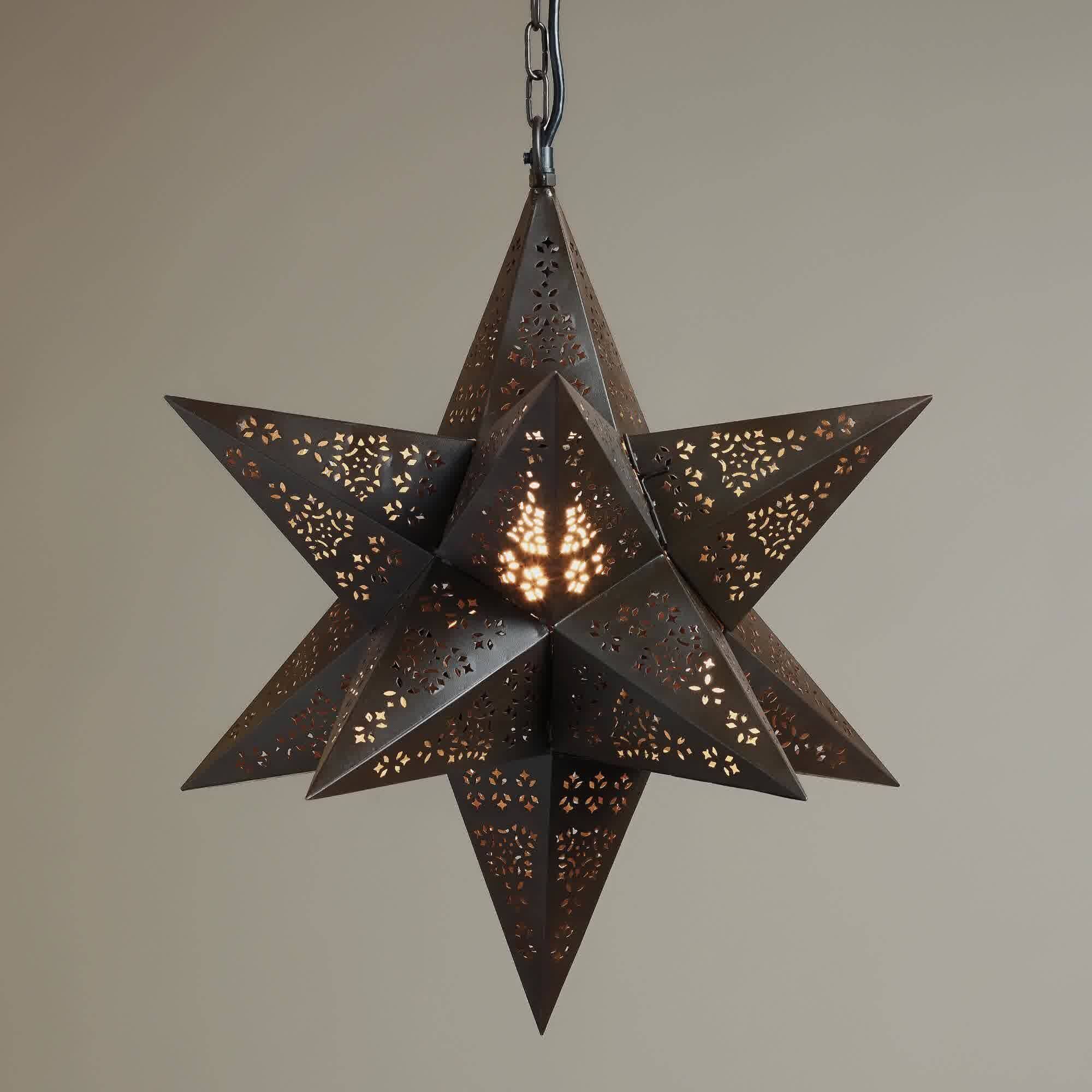 Ideas: Wonderful Interior Lights Design With Moravian Star Inside Paper Star Pendant Lights (View 14 of 15)