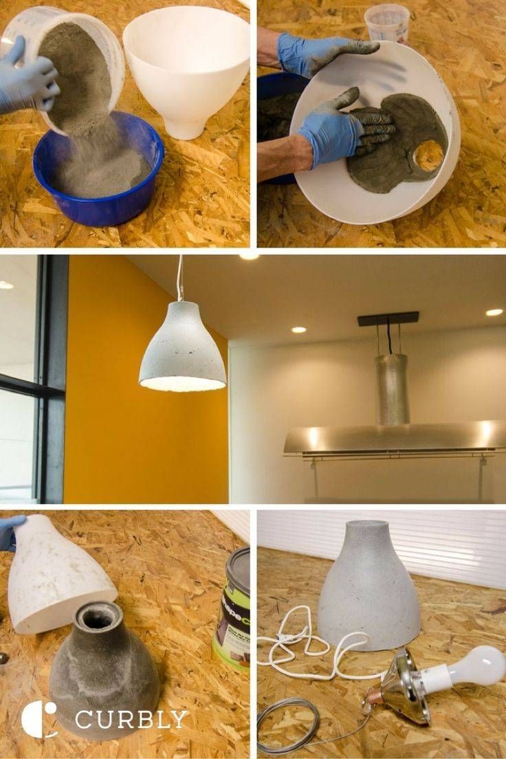 Ikea Hack: How To Make A Modern Concrete Pendant Lamp | Ikea Hack Pertaining To Diy Concrete Pendant Lights (View 8 of 15)
