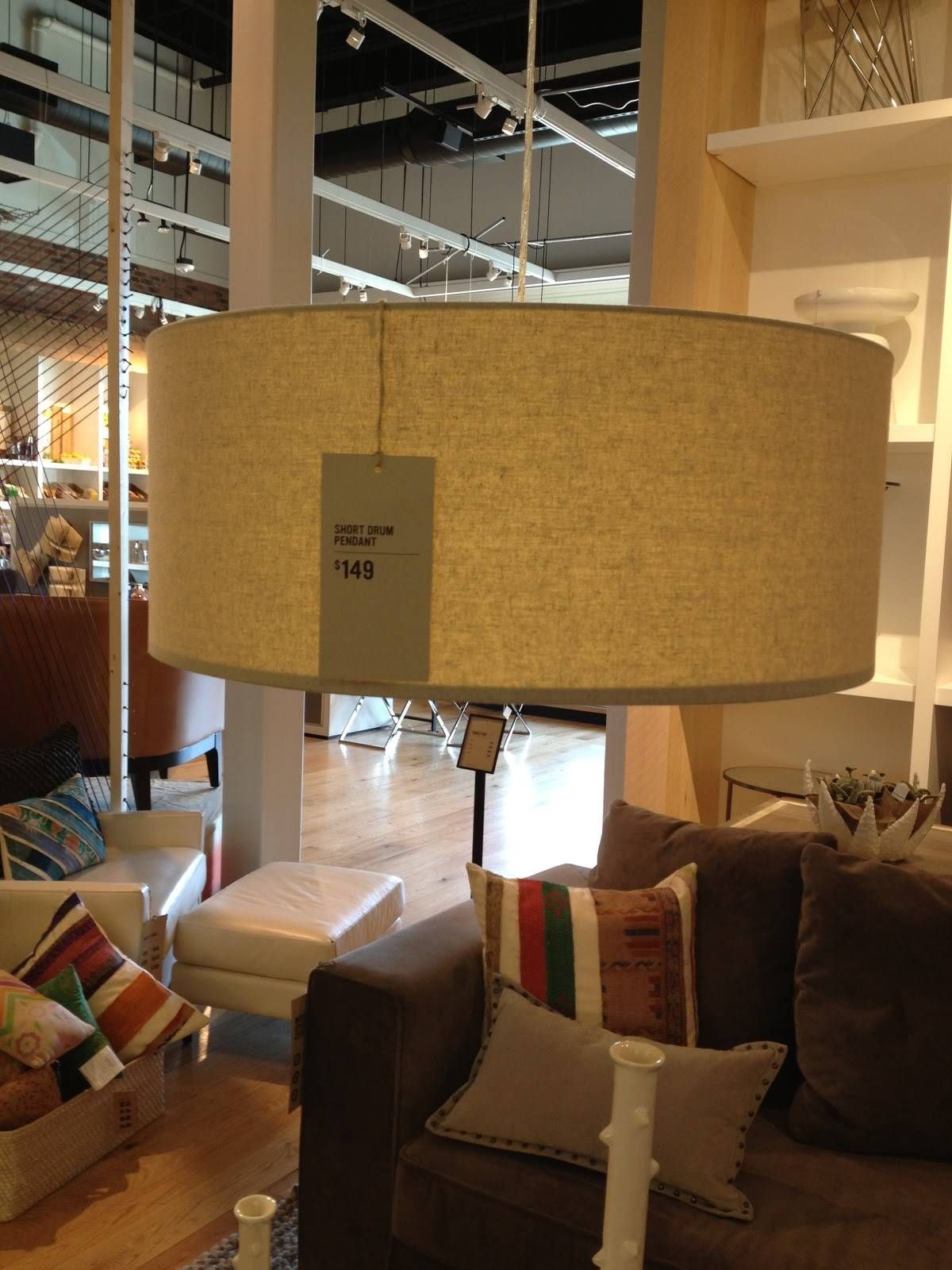 Inside Out Design: A Trip To West Elm Within West Elm Drum Pendant Lights (View 1 of 15)