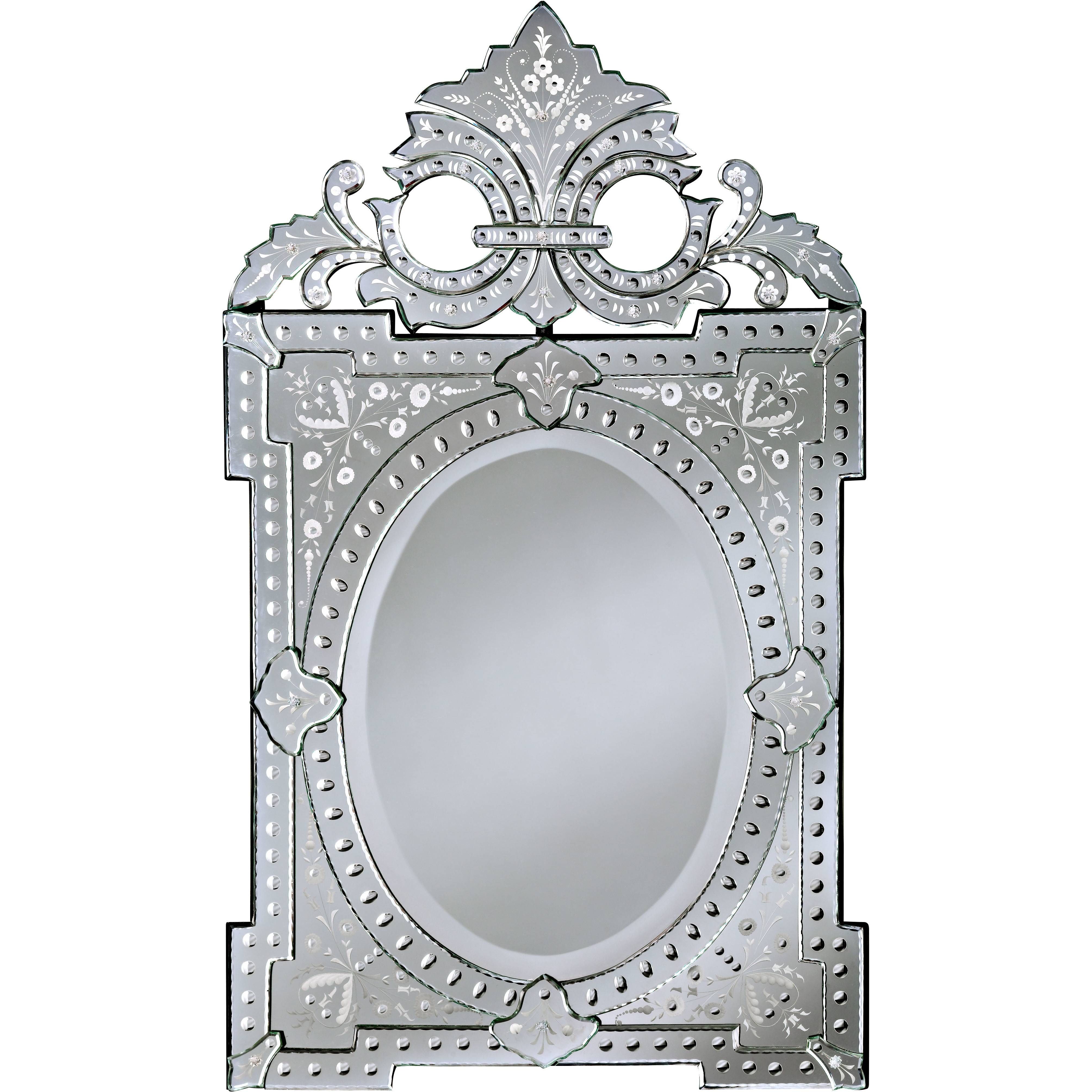 Interior: Antique Venetian Mirrors Oval Venetian Mirror Venetian Pertaining To Black Venetian Mirrors (View 12 of 15)