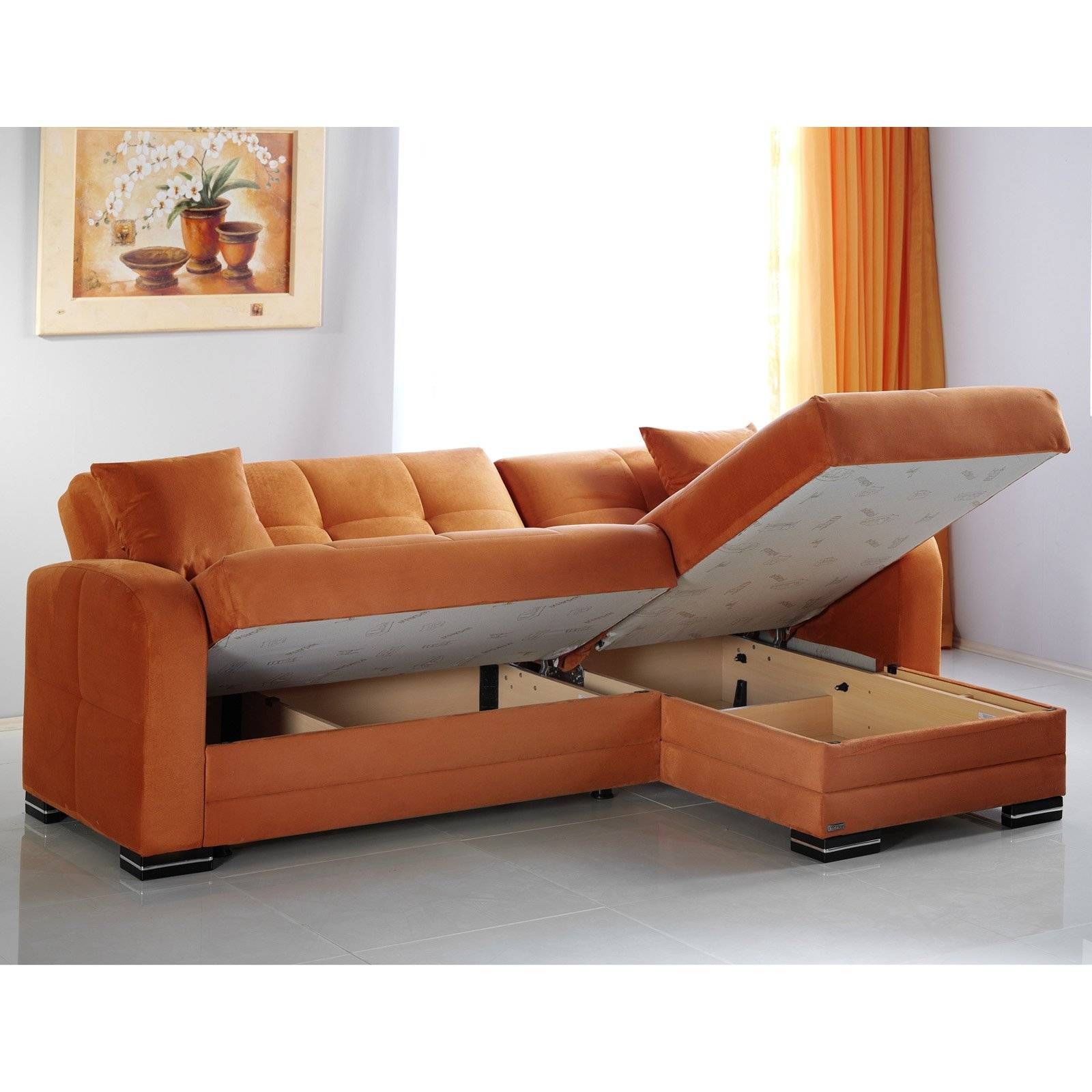 Istikbal Kubo Rainbow Orange Microfiber Sectional Sofa – Walmart Within Burnt Orange Sectional Sofas (Photo 4 of 15)