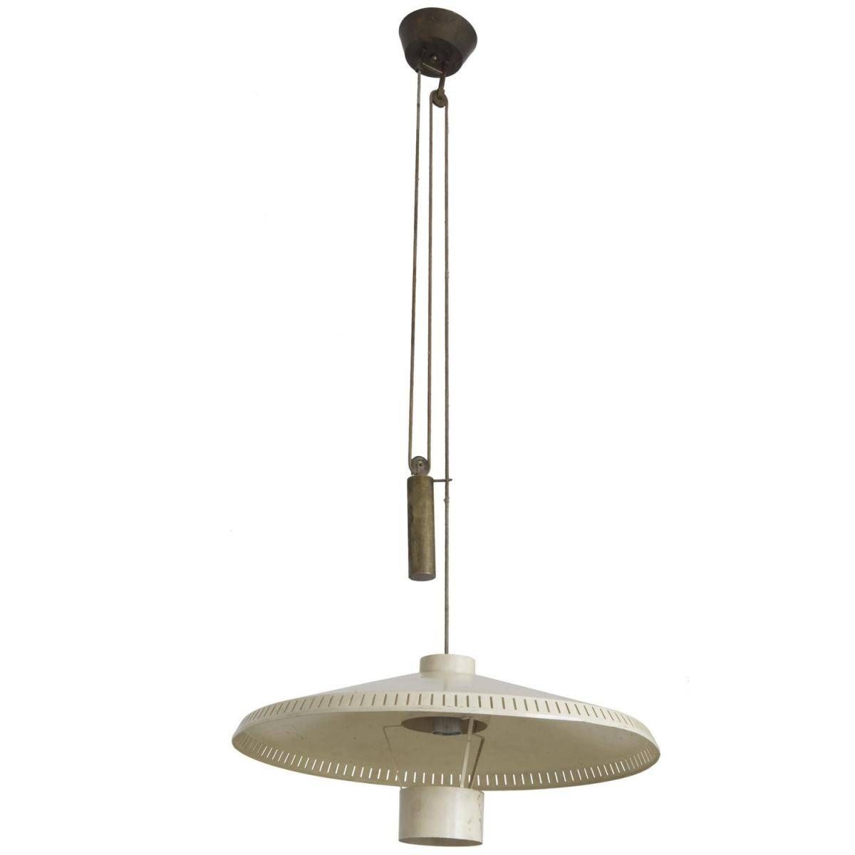 Italian Counterweight Hanging Lamp From Stilnovo, 1950s For Sale Throughout Counterweight Pendant Lights (View 10 of 15)