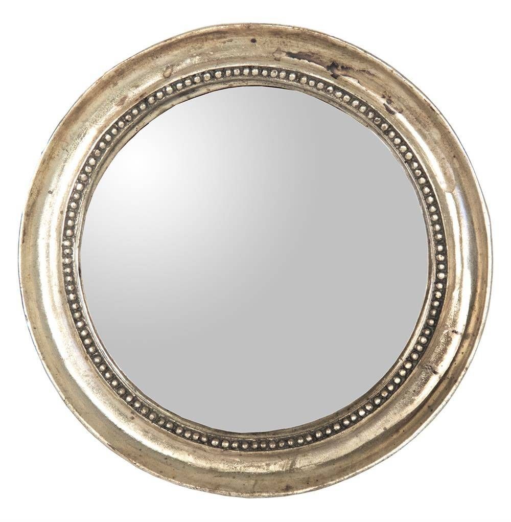 Julian Antique Gold Champagne Small Round Convex Mirror | Kathy Pertaining To Round Antique Mirrors (View 13 of 15)