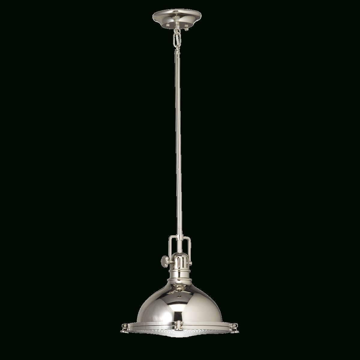Kichler 1 Light Industrial Pendant (2665pn)| Polished Nickel Lighting For Kichler Pendant Lighting For Kitchen (View 7 of 15)