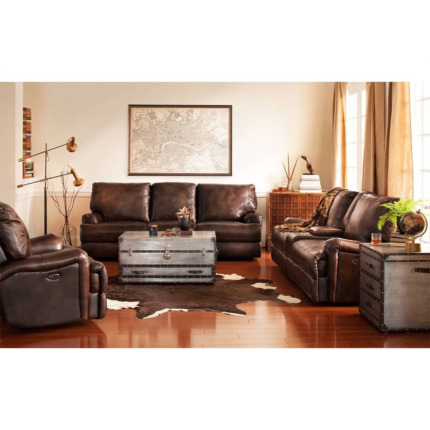 Kingsway Power Reclining Sofa, Loveseat And Recliner Set – Brown For Reclining Sofas And Loveseats Sets (View 11 of 15)