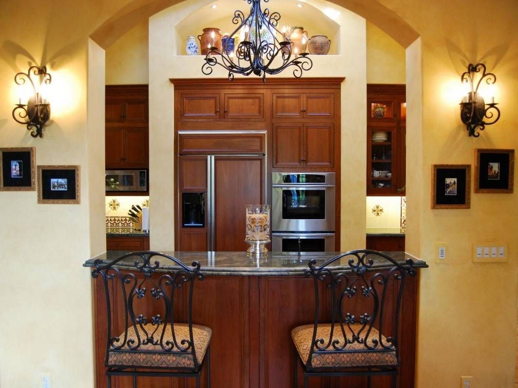 Kitchen Decoration Using Chandelier Wrought Iron Lighting Fixtures With Regard To Wrought Iron Kitchen Lighting (Photo 15 of 15)