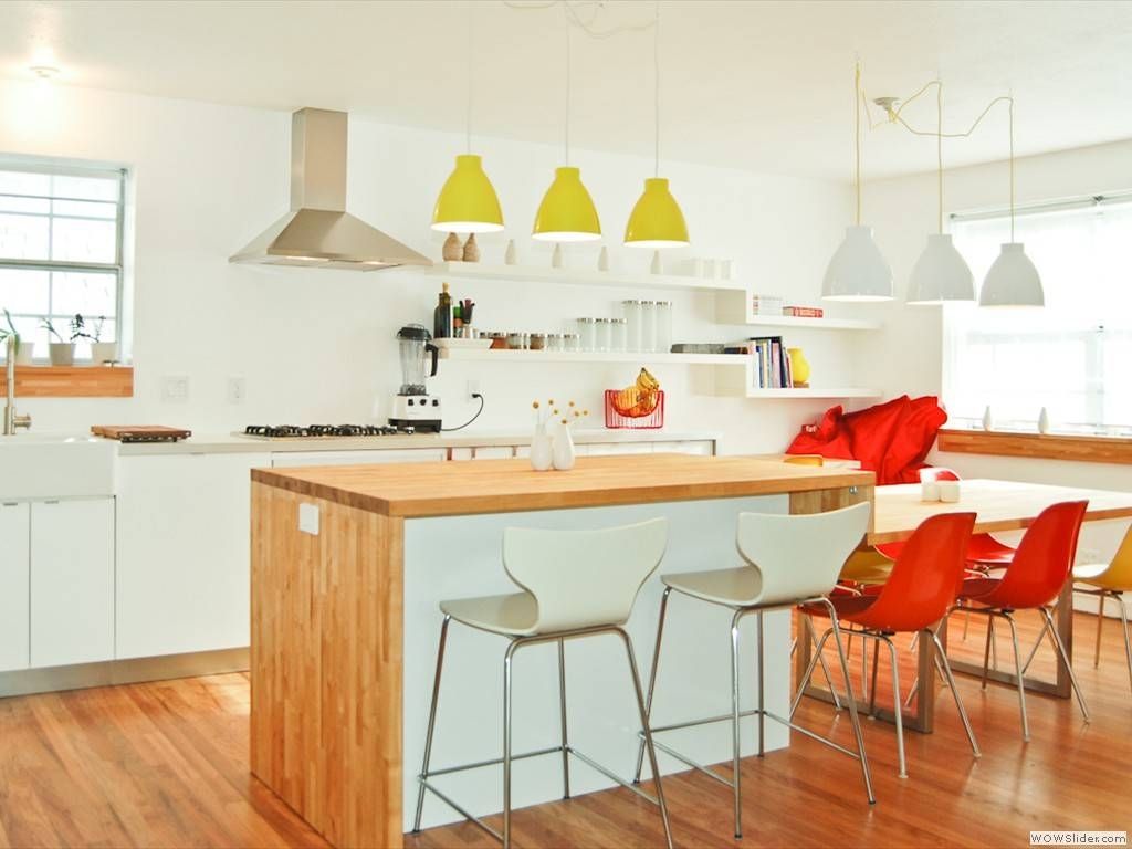 Kitchen: Gorgeous Image Of Kitchen Decoration Using Brick Kitchen Pertaining To Green Kitchen Pendant Lights (Photo 9 of 15)