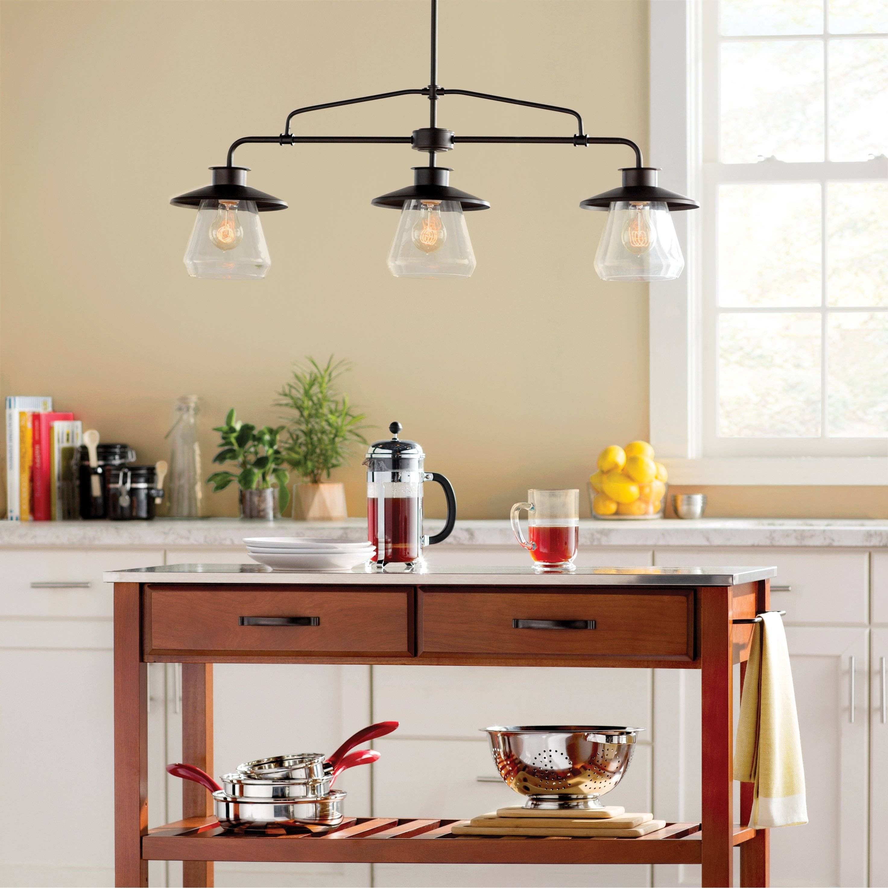 Kitchen Islands : Kitchen Island Lights With Long Kitchen Island Within Benson Pendants (View 13 of 15)