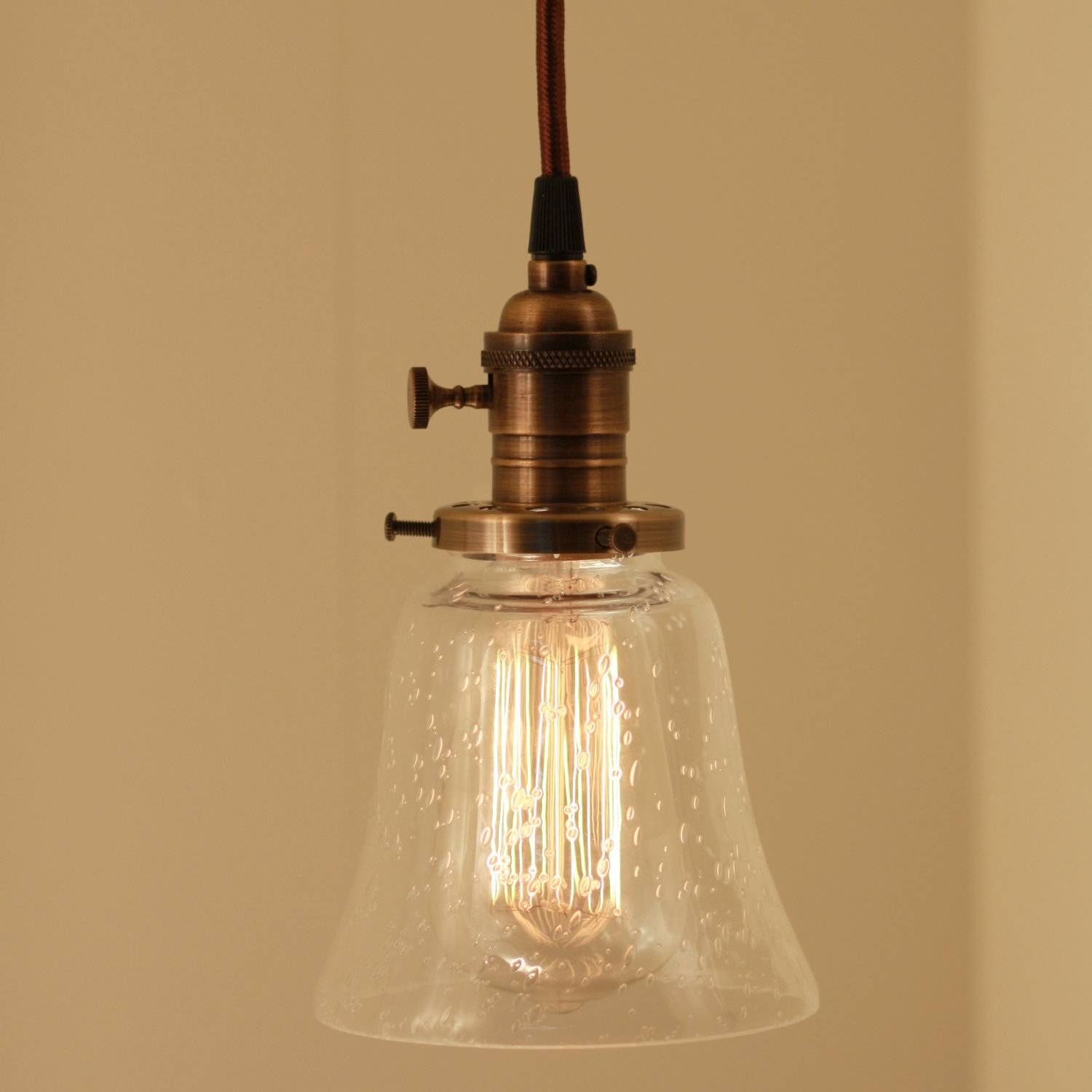 Kitchen Light : Affordable Colored Seeded Glass Pendant Lights Intended For Inexpensive Pendant Lights (View 11 of 15)