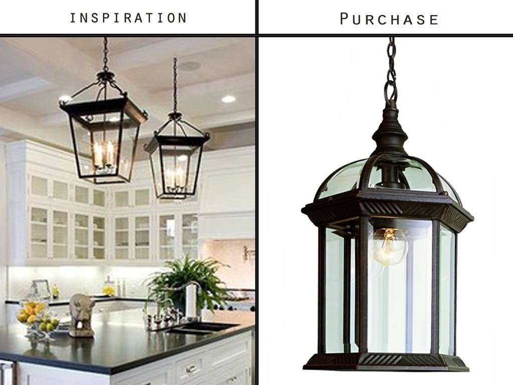 lantern light fixture for kitchen island