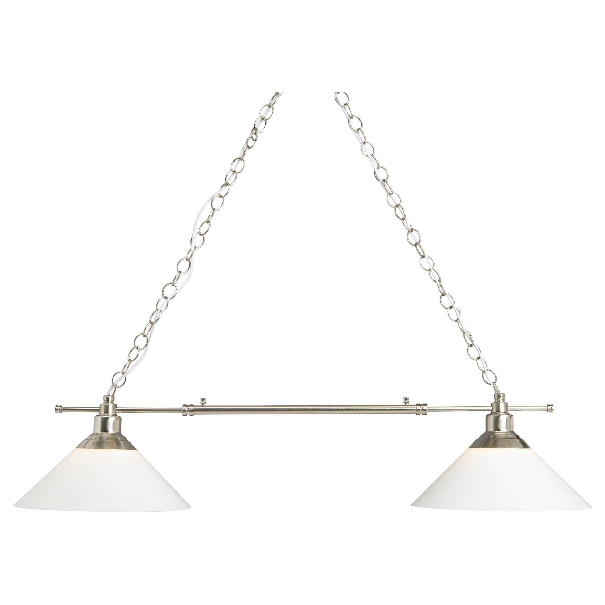 Kroby Pendant Lamp Double Nickel Plated/glass – Ikea Intended For Triple Pendant Kitchen Lights (View 15 of 15)