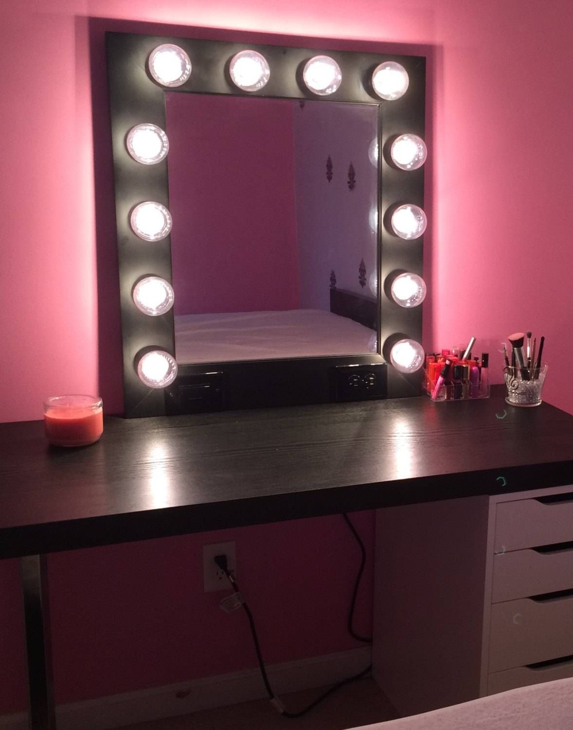 Large Makeup Mirror With Lights 5 Cool Ideas For Large Vanity In Large Pink Mirrors (Photo 14 of 15)