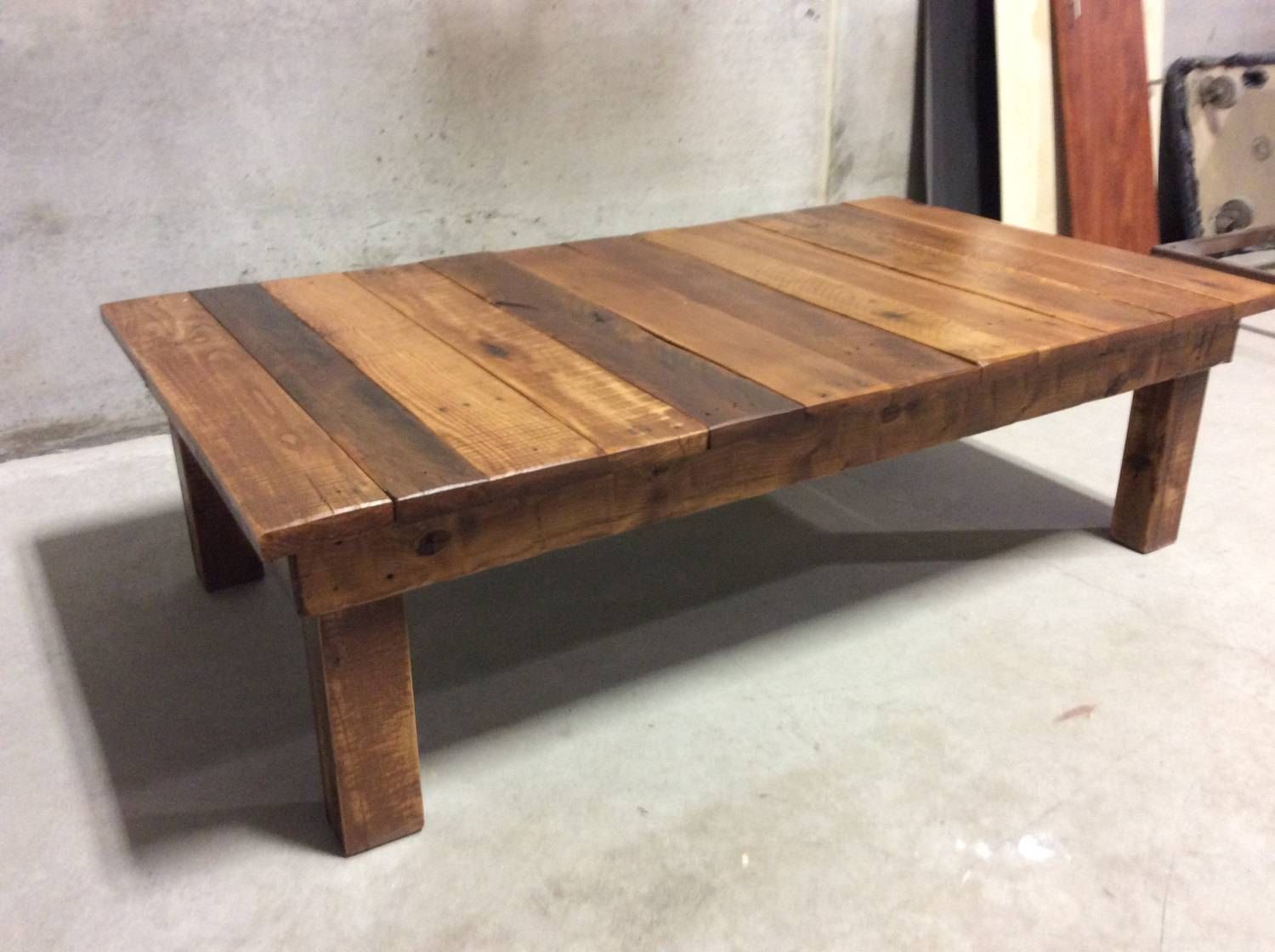 Large Reclaimed Wood Coffee Table Inside Reclaimed Wood Coffee Tables (Photo 2 of 15)