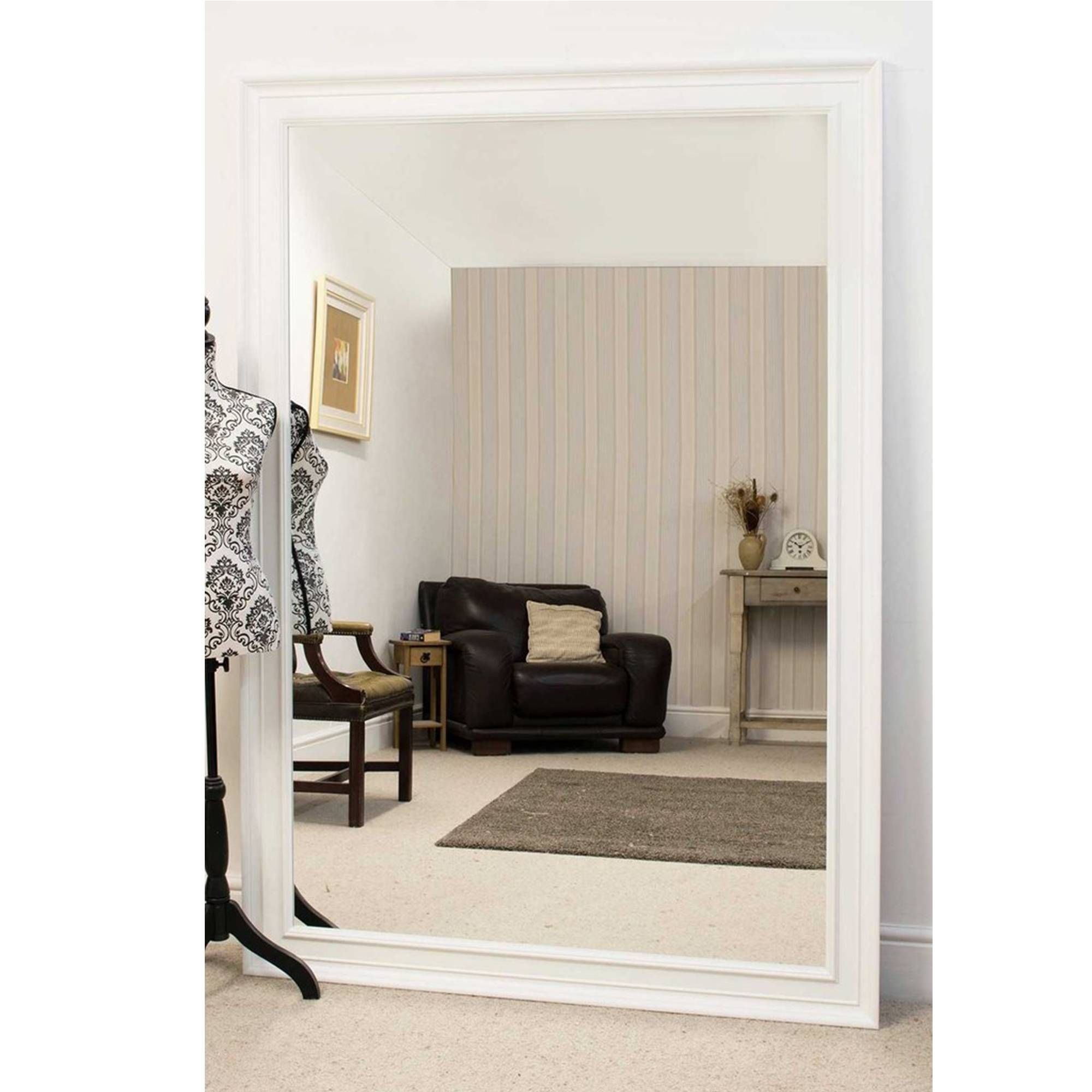 Large White Antique French Style Mirror | Ornate White Mirrors Inside French Style Mirrors (View 15 of 15)