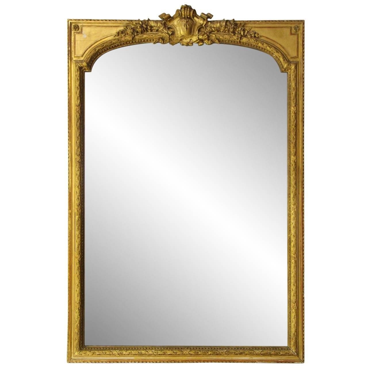 Late 1800s French Gold Gilt Ornate Mirror For Sale At 1stdibs Throughout Tall Ornate Mirrors (Photo 6 of 15)