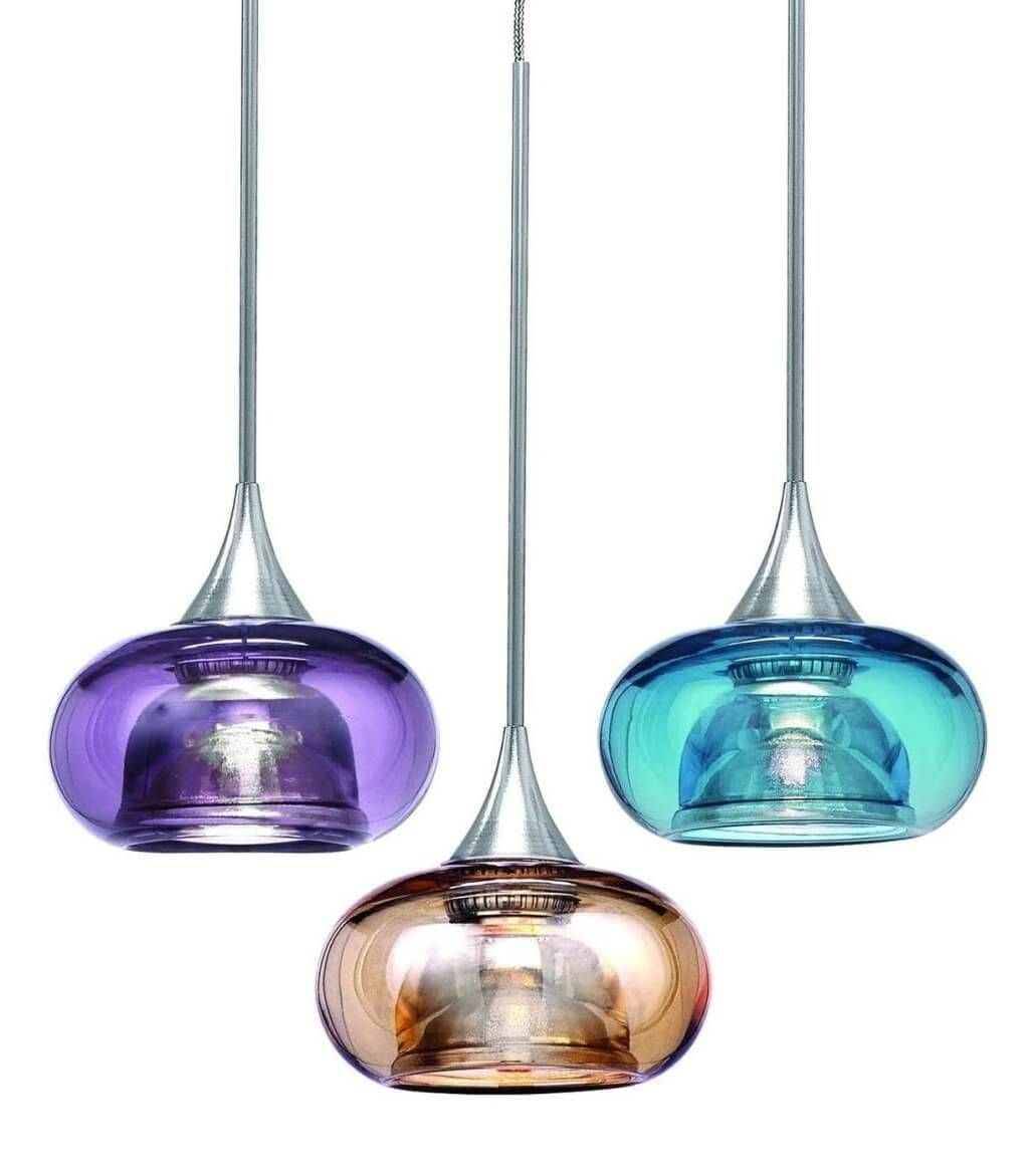 Lighting: Colorful Hand Blown Glass Pendant Lights Image – Glass In Hand Blown Glass Pendant Lights (Photo 2 of 15)