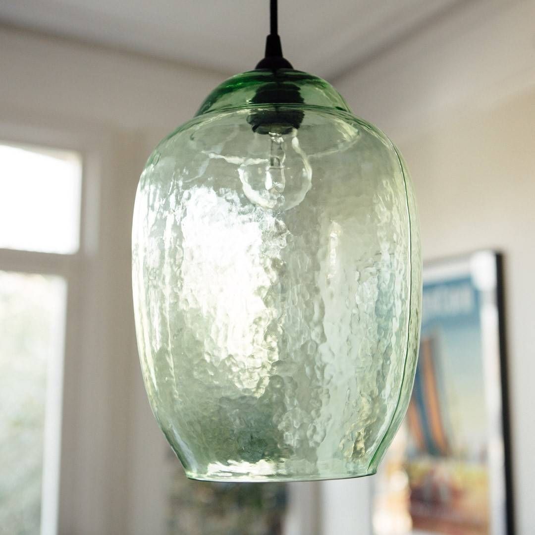 Lighting Design Ideas: Modern Shaped Green Glass Pendant Light Throughout Cottage Pendant Lighting (View 12 of 15)