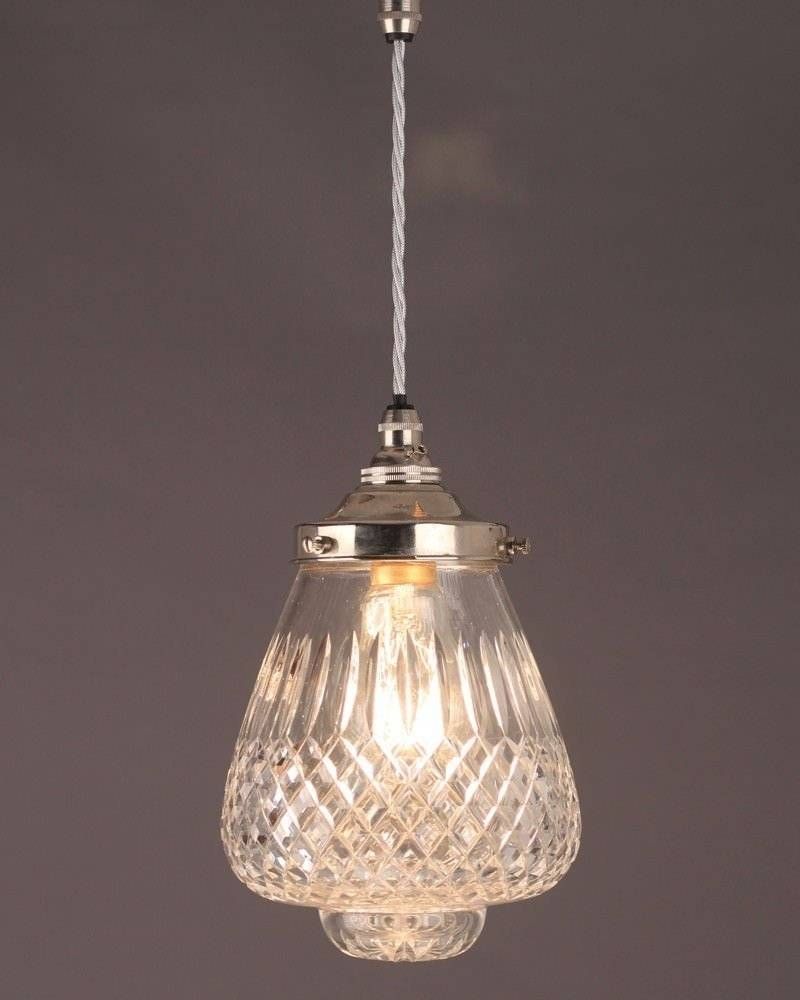 Lighting, Late Victorian Hobnail Cut Enclosed Pendant Light Within Victorian Pendant Lighting (Photo 13 of 15)