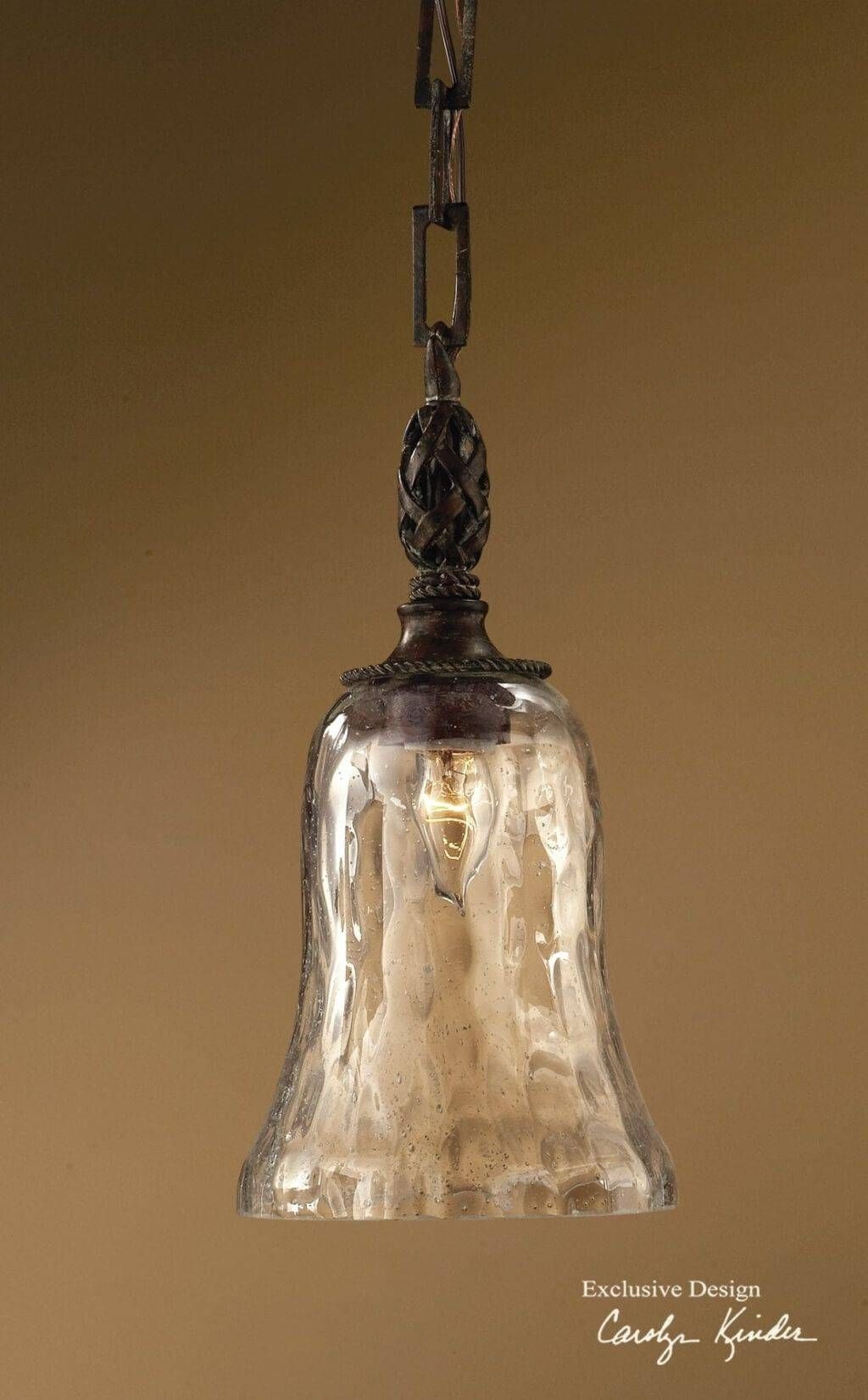 Lighting: Rustic Hammered Glass Mini Pendant Light Inspiration Pertaining To Hammered Pendant Lights (View 10 of 15)