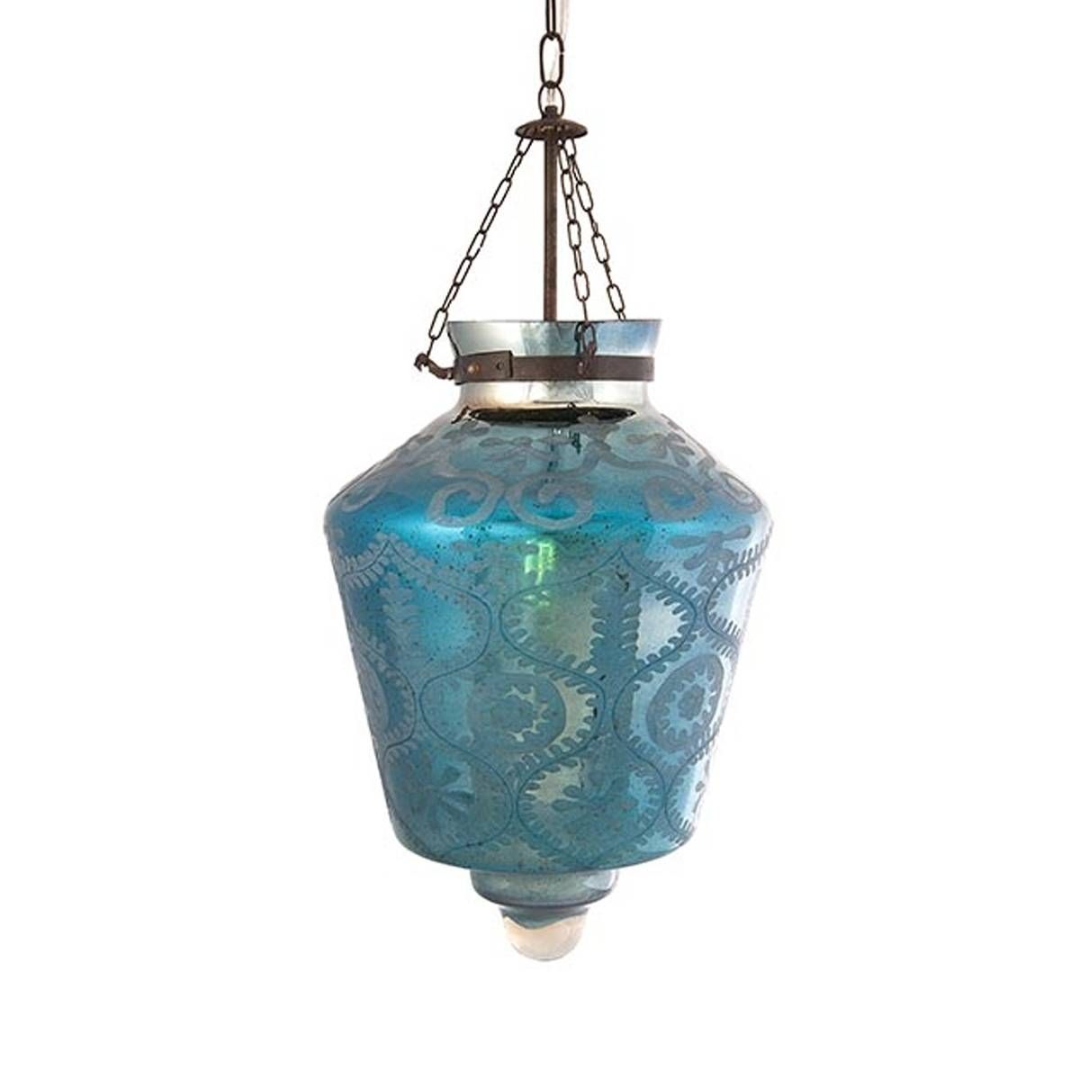 Lights: Replacement Globes For Pendant Lights | Jar Pendant Light In Aqua Glass Pendant Lights (Photo 15 of 15)