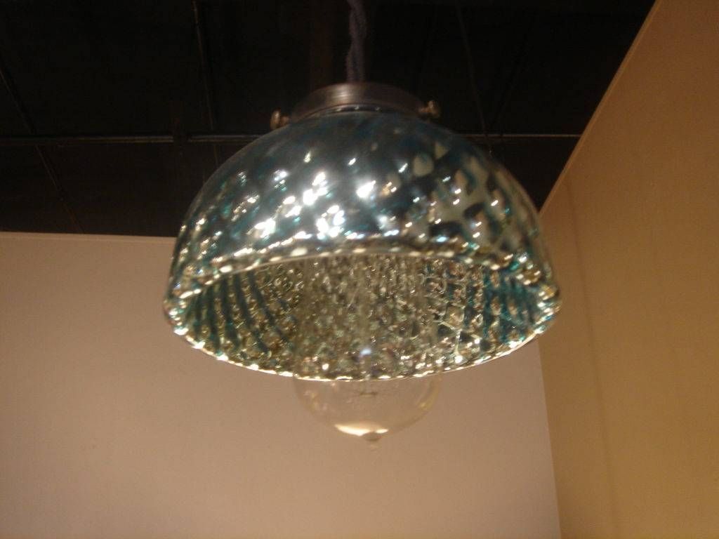 Lights: Replacement Globes For Pendant Lights | Jar Pendant Light In Blue Mercury Glass Pendant Lights (View 3 of 15)