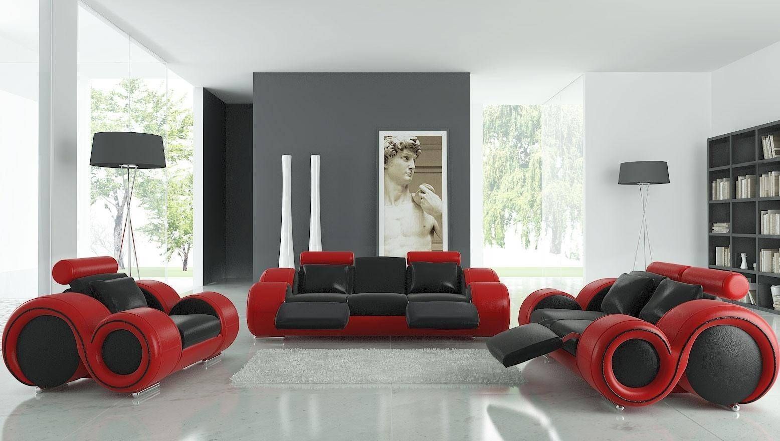 Living Room: Exciting Sofa Set For Sale Leather Sofas Clearance, 5 Throughout Black And Red Sofa Sets (View 12 of 15)