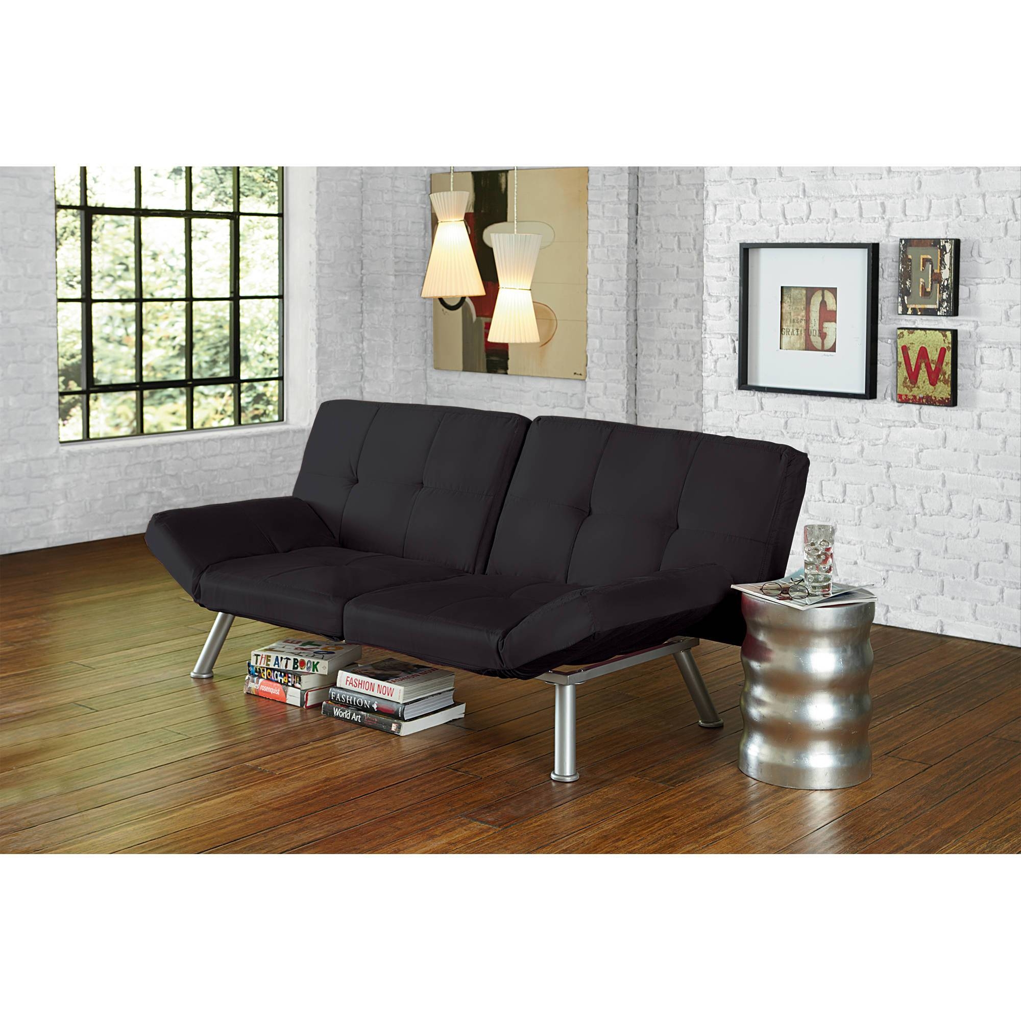 Mainstays Contempo Futon, Multiple Colors – Walmart With Regard To Mainstays Contempo Futon Sofa Beds (Photo 1 of 15)