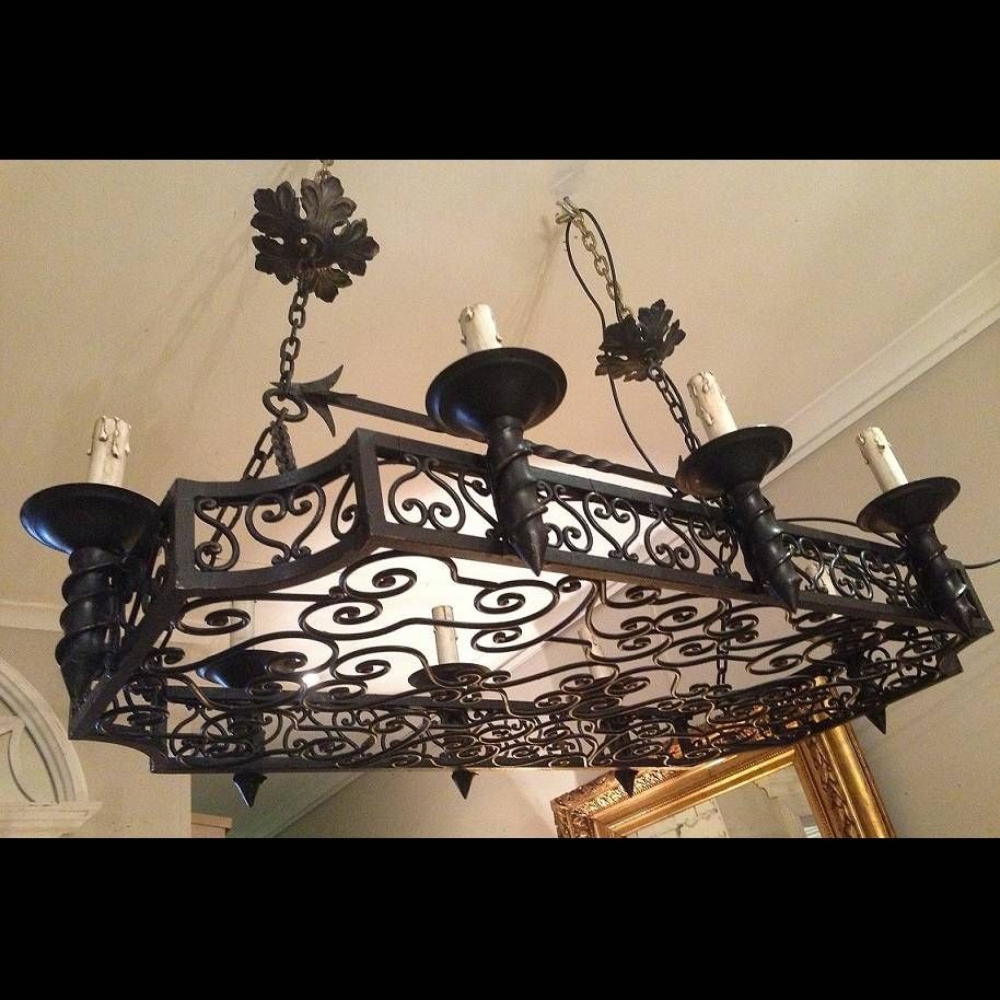 Mark Koronowicz Antiques Intended For Wrought Iron Lights Fittings (View 6 of 15)