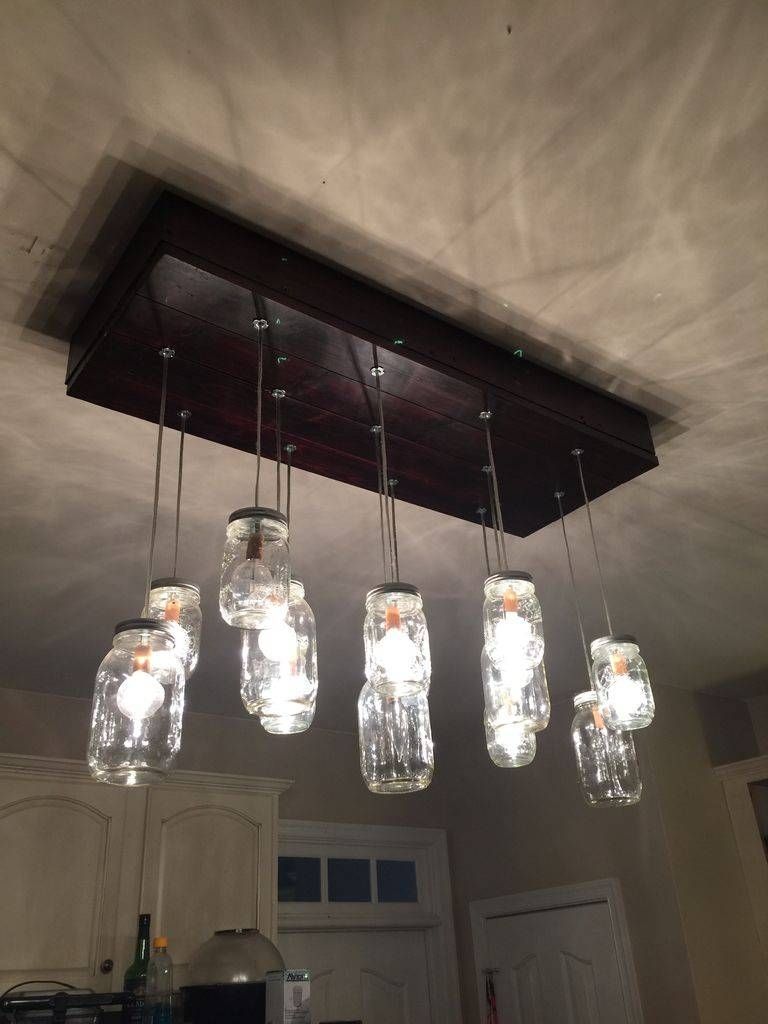 Mason Jar Chandelier: 10 Steps (with Pictures) Intended For Multiple Pendant Lights One Fixture (View 3 of 15)