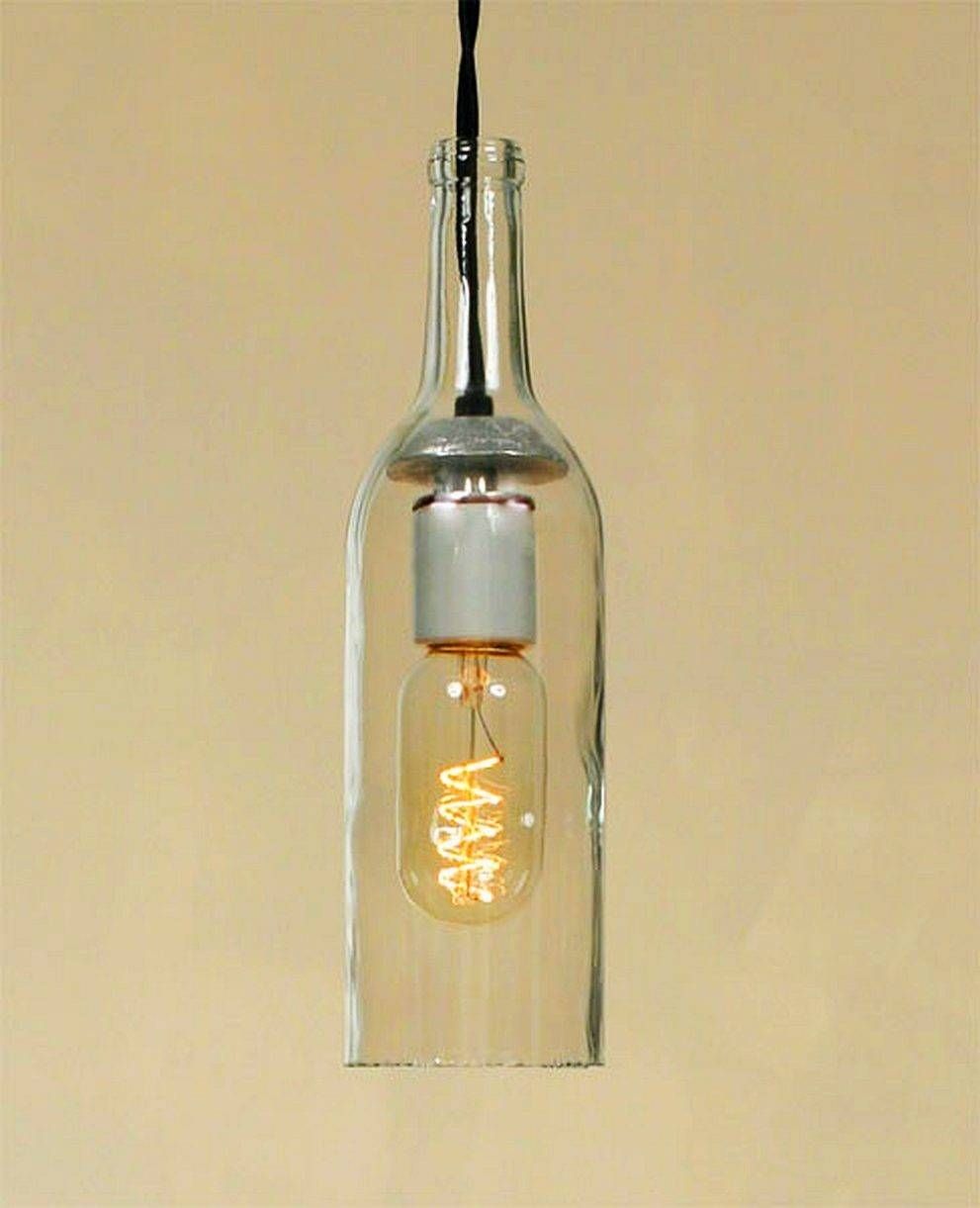 Mesmerizing Wine Bottle Pendant Light 49 Wine Bottle Mini Pendant Inside Recycled Glass Pendant Lights (View 13 of 15)