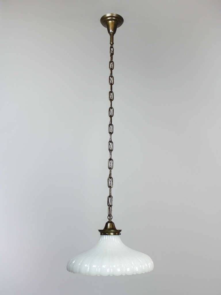 Milk Glass Pendant Light Fixture At 1stdibs Intended For Milk Glass Lights Fixtures (View 2 of 15)