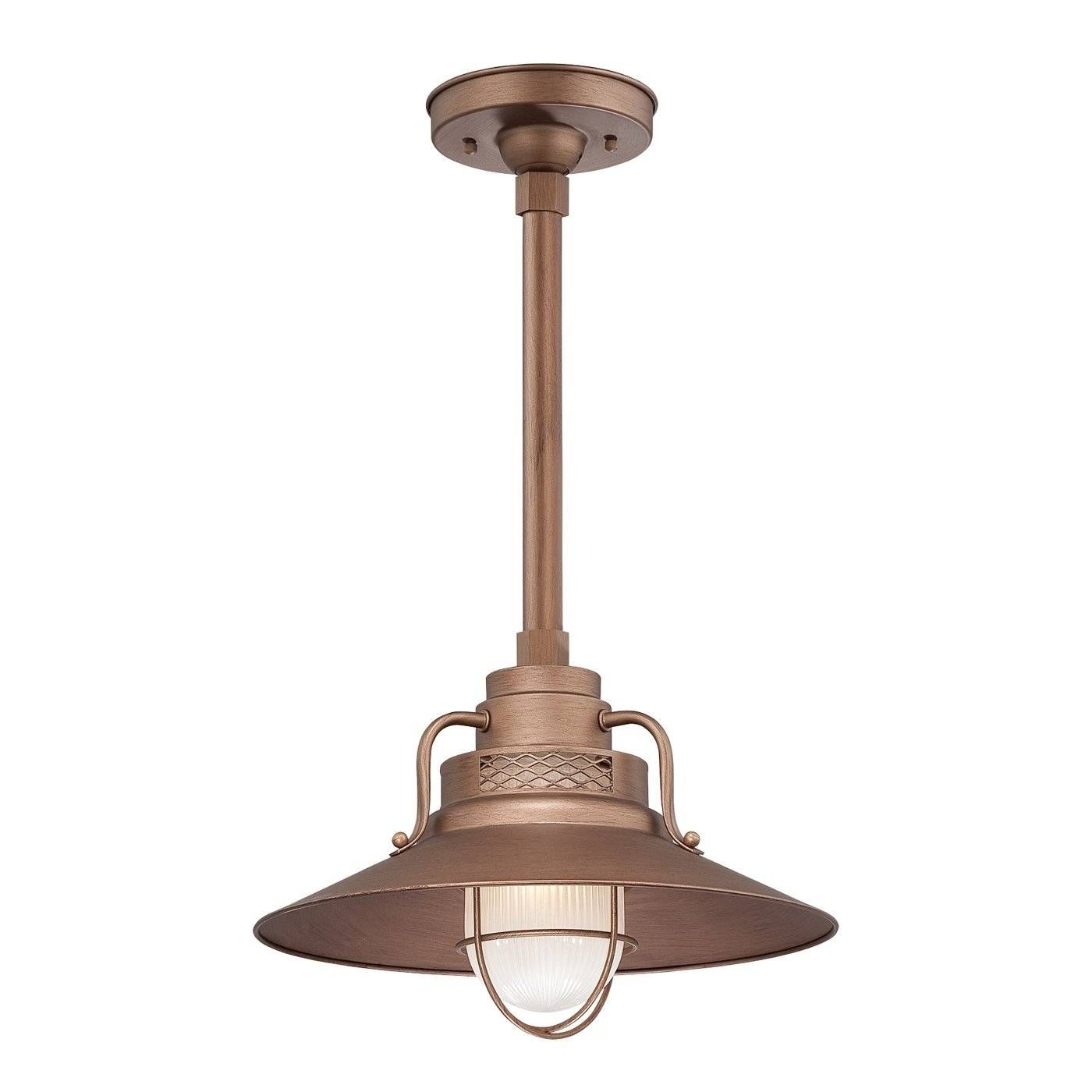 Millennium Lighting Rrrs1 R Series Stem Hung Railroad Shade Large Throughout Railroad Pendant Lights (View 7 of 15)