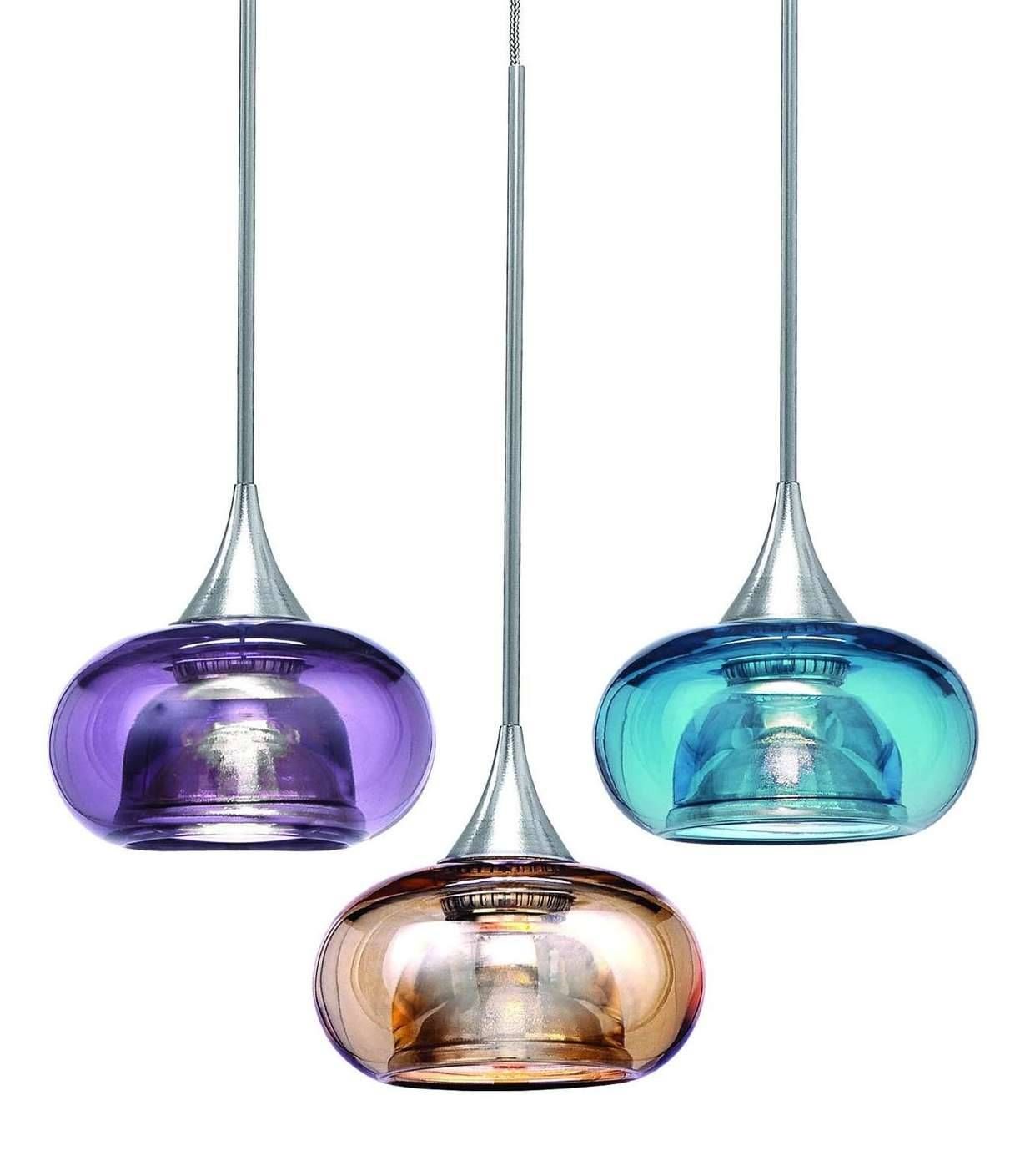 Mini Hanging Pendant Light Rustic Bronze Metal Shade Ceiling For Blown Glass Mini Pendant Lights (View 13 of 15)