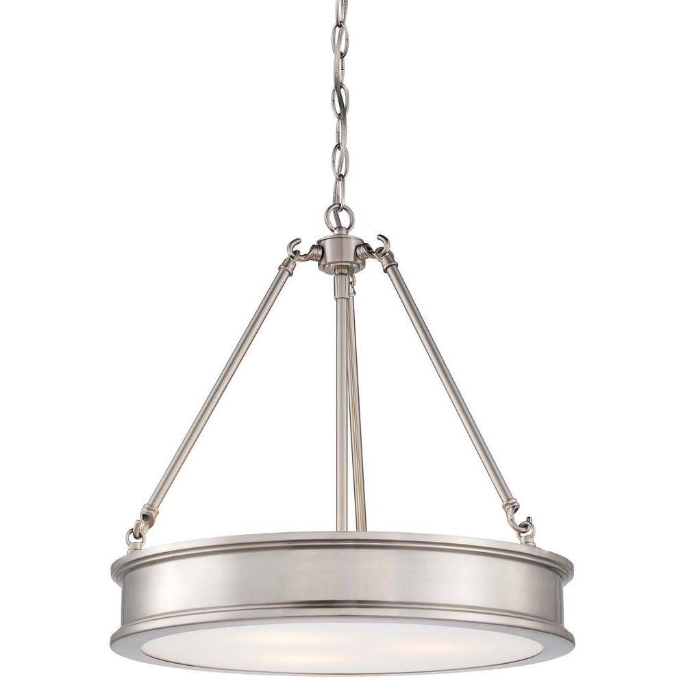 Minka Lavery Harbour Point 3 Light Brushed Nickel Pendant 4173 84 Within Minka Lavery Pendants (View 7 of 15)