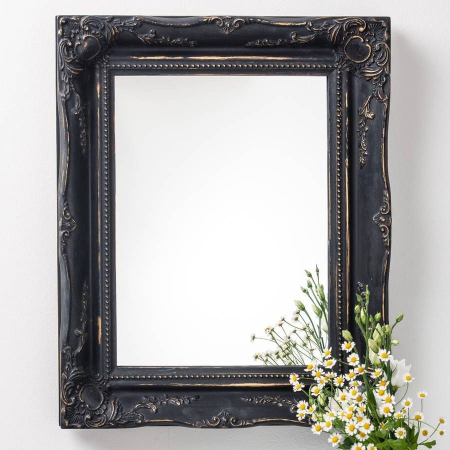 Mirror Expertly Hand Painted In Your Colour Choicehand Crafted Inside Ornate Black Mirrors (Photo 9 of 15)