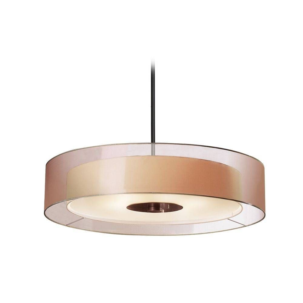 Featured Photo of 2024 Latest Brown Drum Pendant Lights