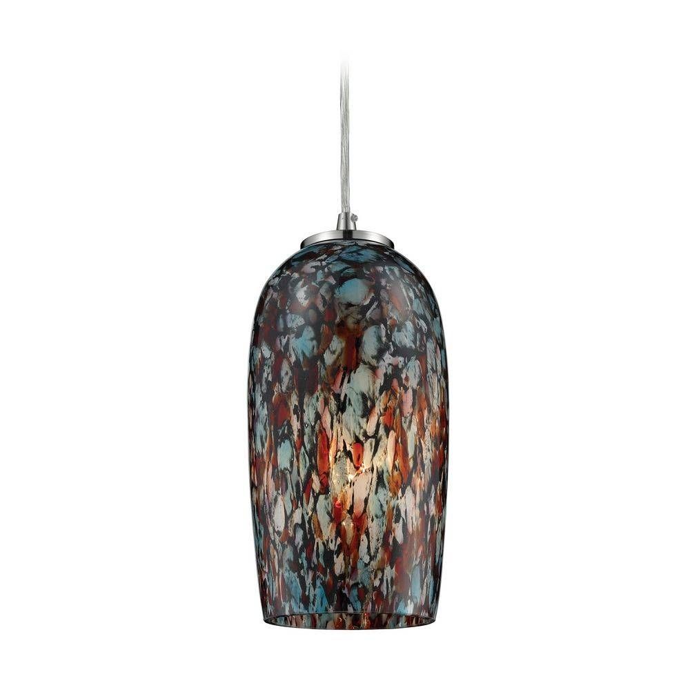 Modern Mini Pendant Light With Multi Color Glass | 31147/1 Pertaining To Coloured Glass Pendant Lights (View 7 of 15)