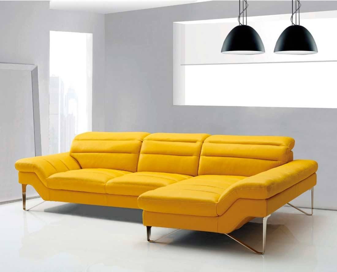 Modern Yellow Sectional Sofa Vg 4 | Leather Sectionals Throughout Yellow Sectional Sofas (View 1 of 15)