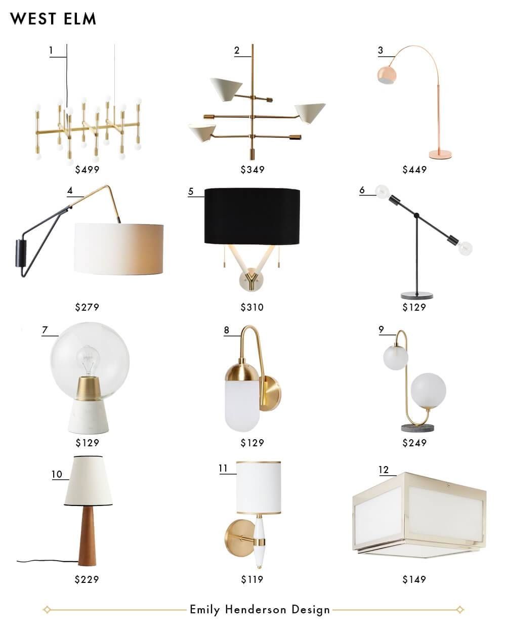 My Favorite 37 Online Lighting Resources – Emily Henderson Inside West Elm Bathroom Pendant Lights (View 5 of 15)