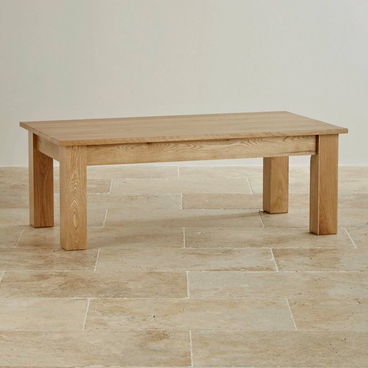Natural Solid Oak Minimalist Coffee Tableoak Furniture Land For Solid Oak Coffee Tables (View 13 of 15)