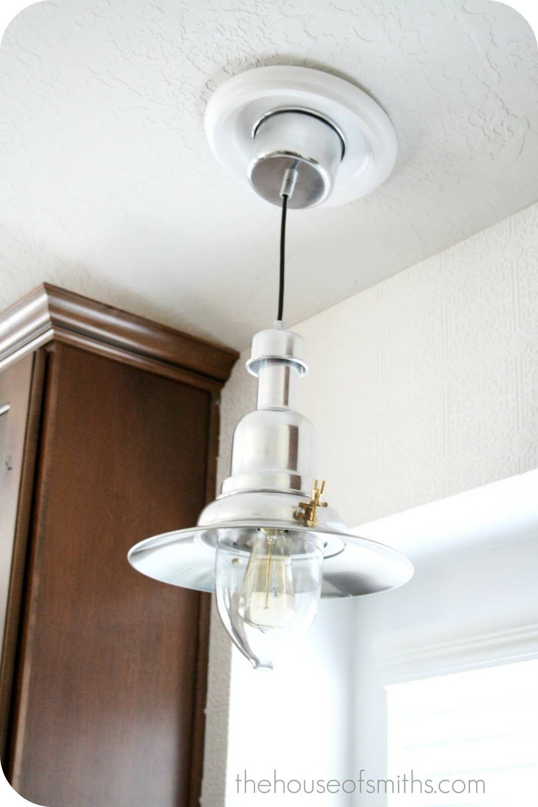 New Kitchen Lighting – Converting A Can Light With A Recessed Intended For Recessed Light To Pendant Lights (View 9 of 15)