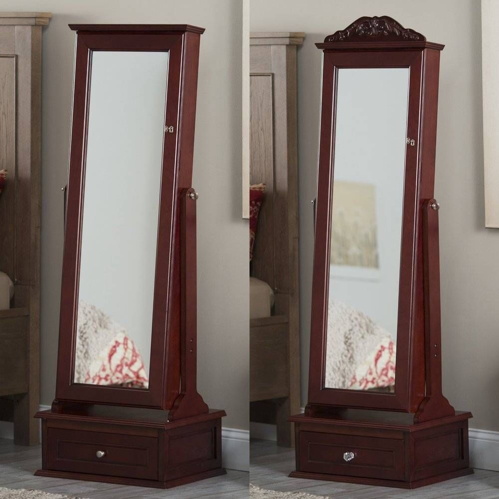 New Vintage Standing Mirror Jewelry Armoire With Lock – Buy Mirror Throughout Vintage Standing Mirrors (View 9 of 15)