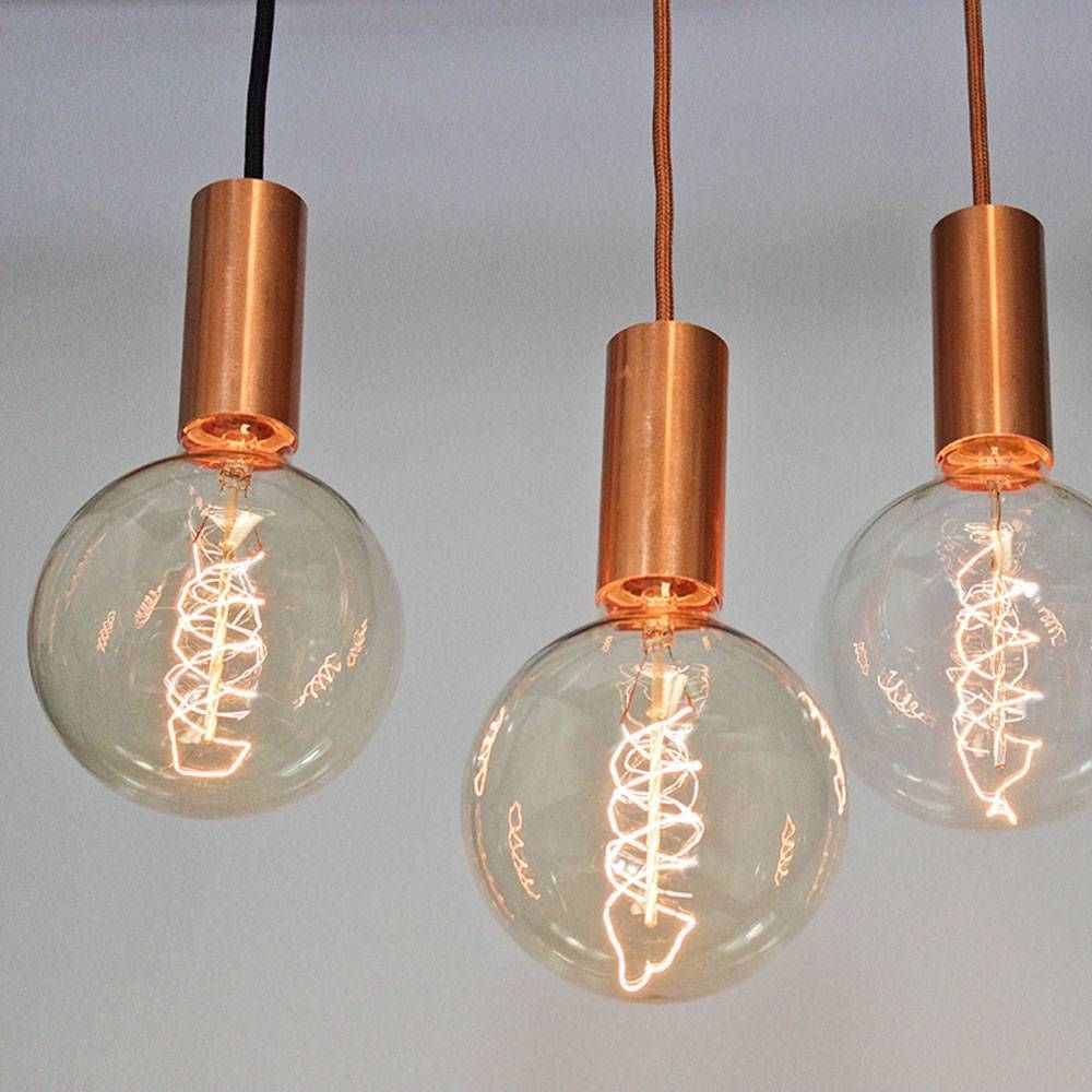 Nud Copper Pipe Pendant Light With Copper Cord Regarding Nud Pendant Lights (Photo 1 of 15)