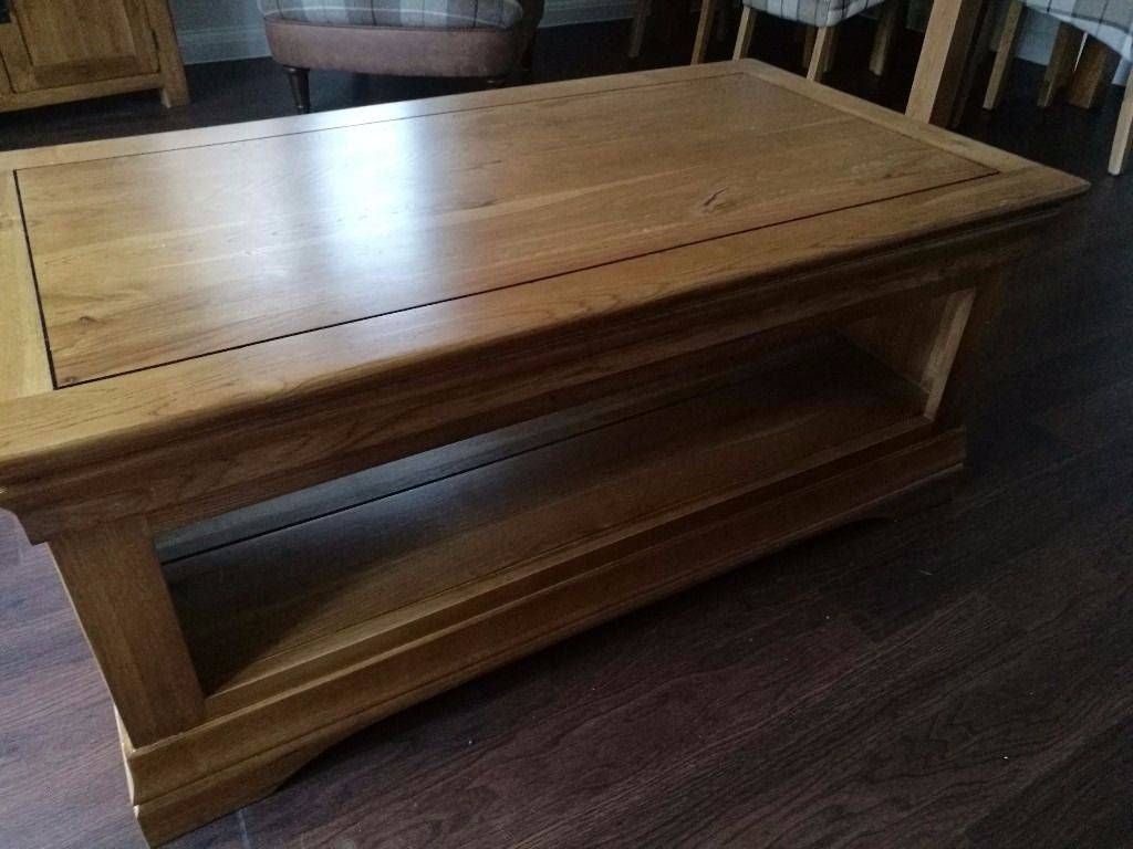 Oak Furniture Land – French Farmhouse Rustic Solid Oak Coffee Pertaining To Oak Furniture Coffee Tables (View 12 of 15)