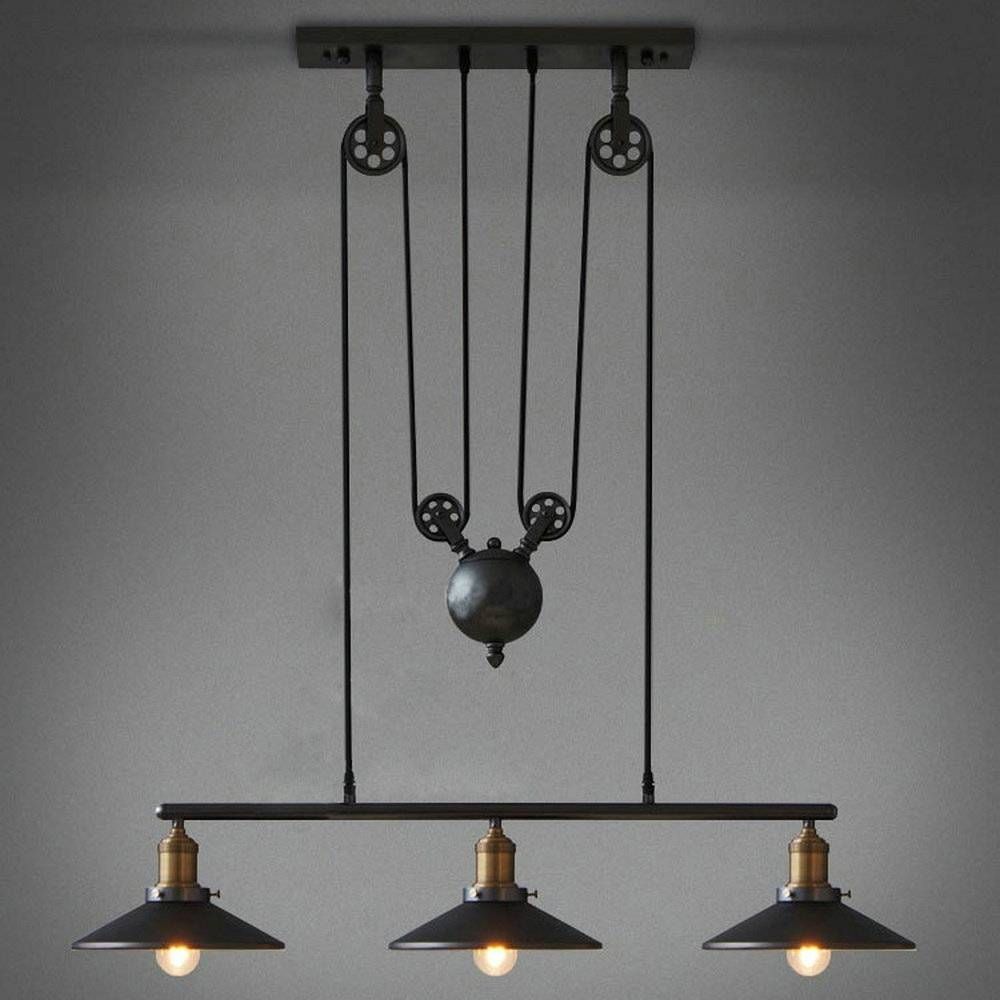 Featured Photo of 15 Inspirations Pulley Adjustable Pendant Lights
