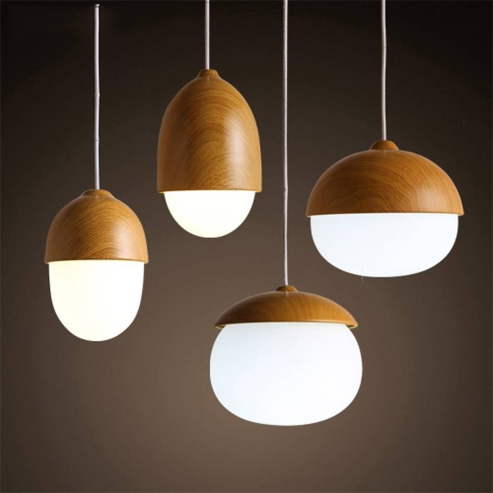 Online Get Cheap Wood Glass Pendant Lamp  Aliexpress | Alibaba For Nut Pendant Lights (Photo 12 of 15)