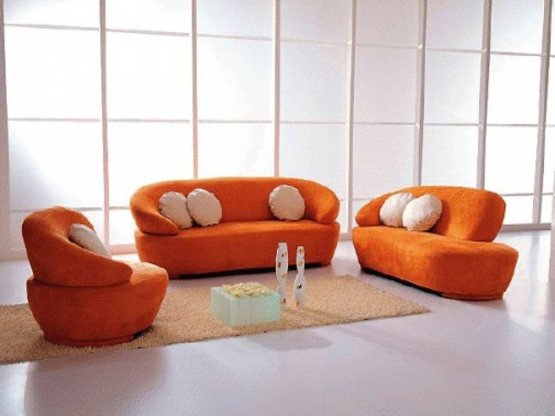 Featured Photo of 15 Collection of Orange Sofa Chairs