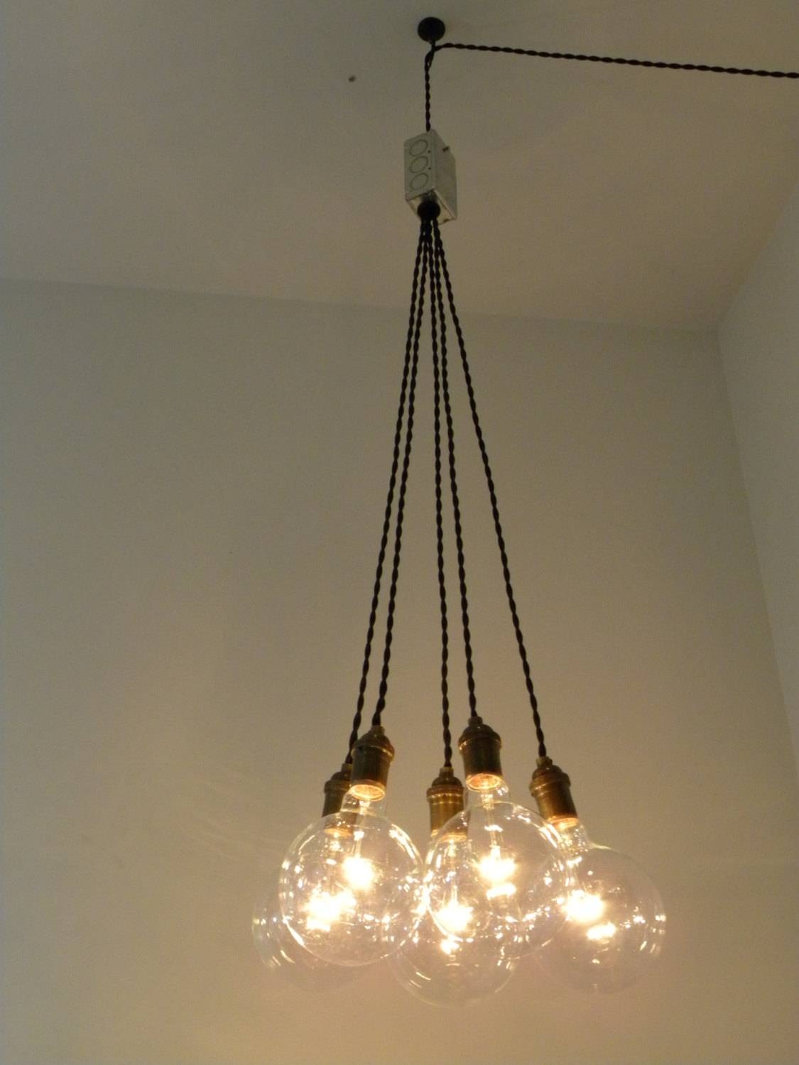 Plug In Cluster Chandelier Pendant Lighting Modern Swag Custom Throughout Plugin Ceiling Lights (Photo 1 of 15)