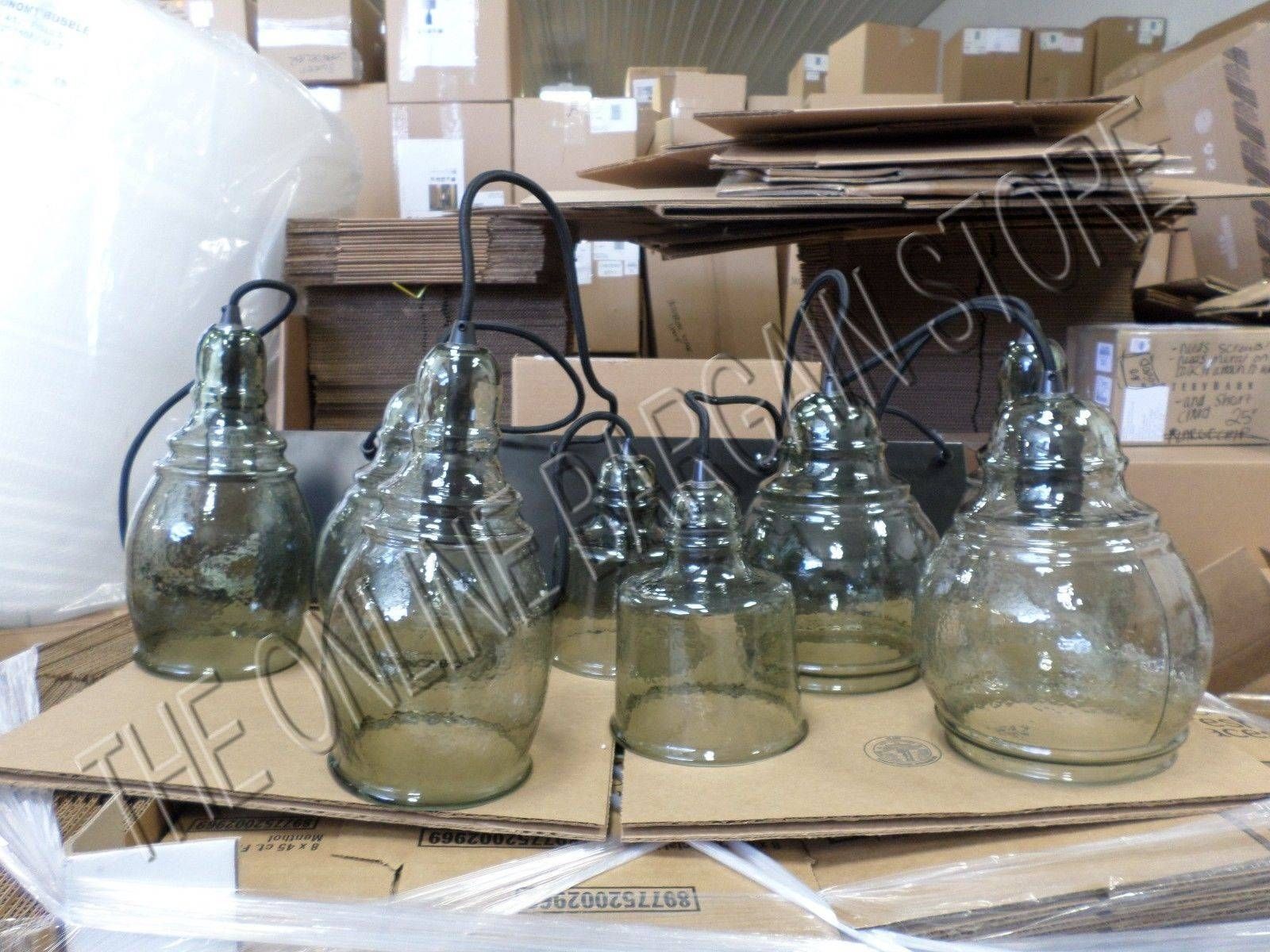 Pottery Barn Paxton Farmhouse Glass 8 Light Pendant Chandelier For Paxton Glass 8 Lights Pendants (View 5 of 15)