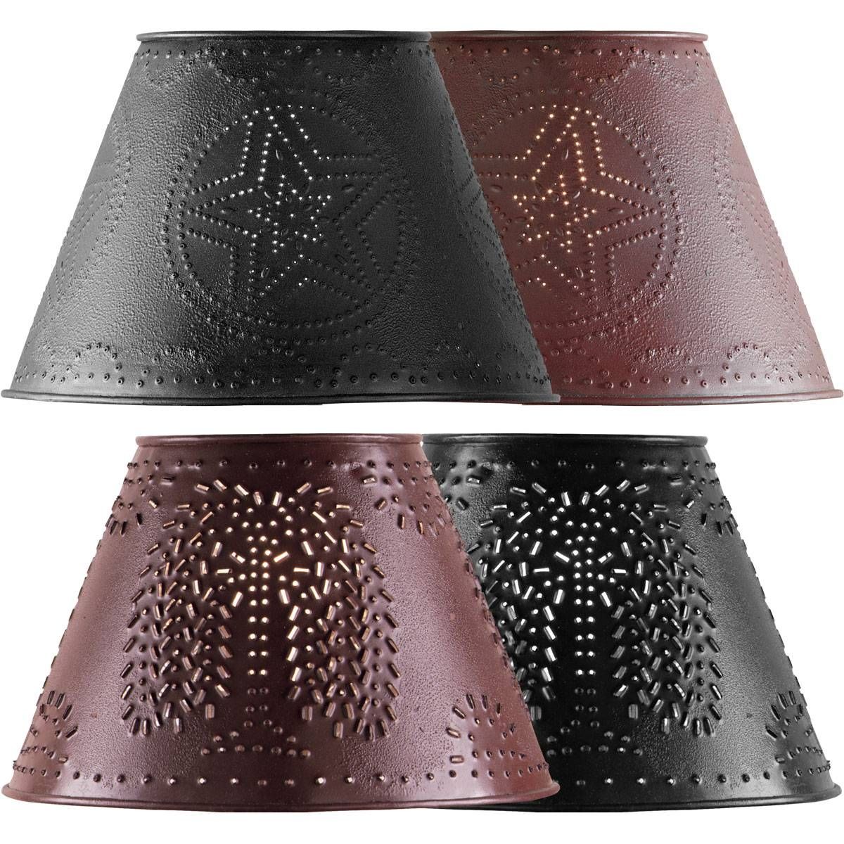Punched Tin Lamp Shades: Primitive Home Decors Intended For Punched Tin Lights Fixtures (Photo 4 of 15)